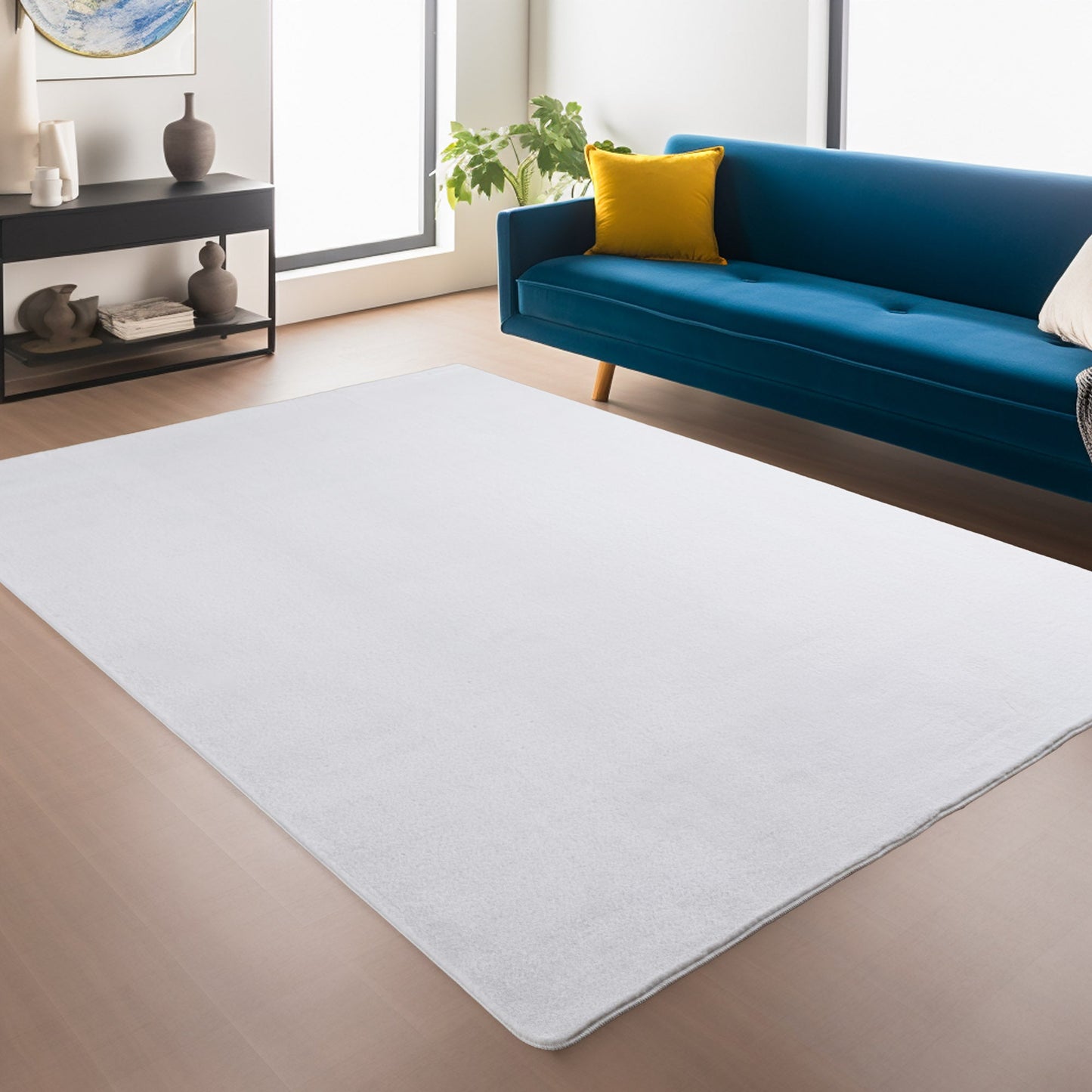 ALBA - Tapis Blanc à Poils Courts Doux - ALB1400BLA ALBA