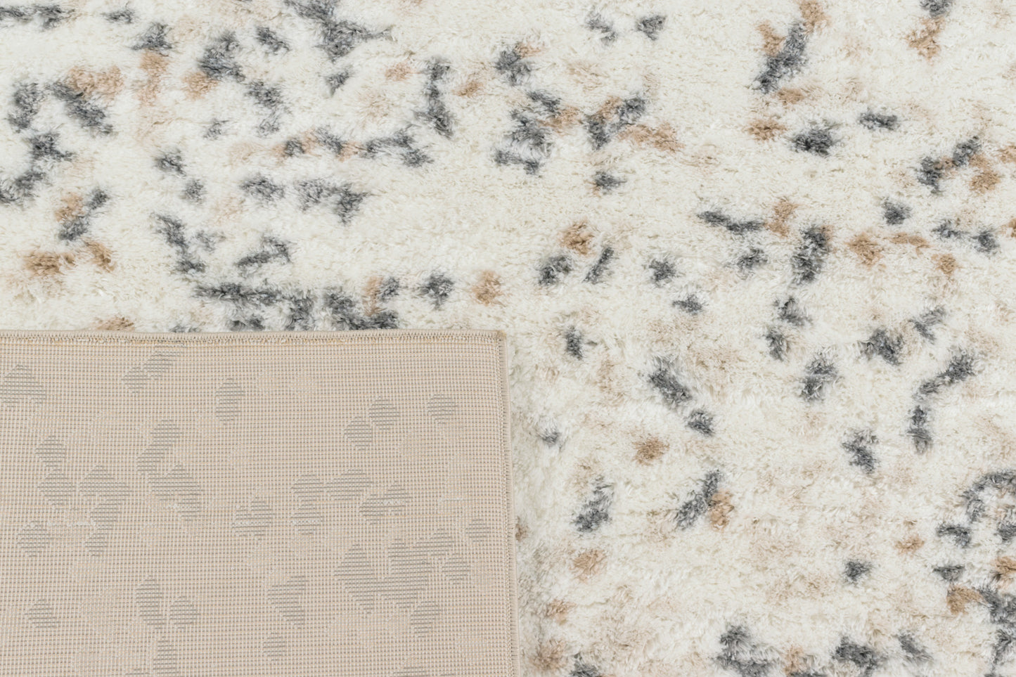 Tapis confettis gris et crème : ALE671BEI ALENA