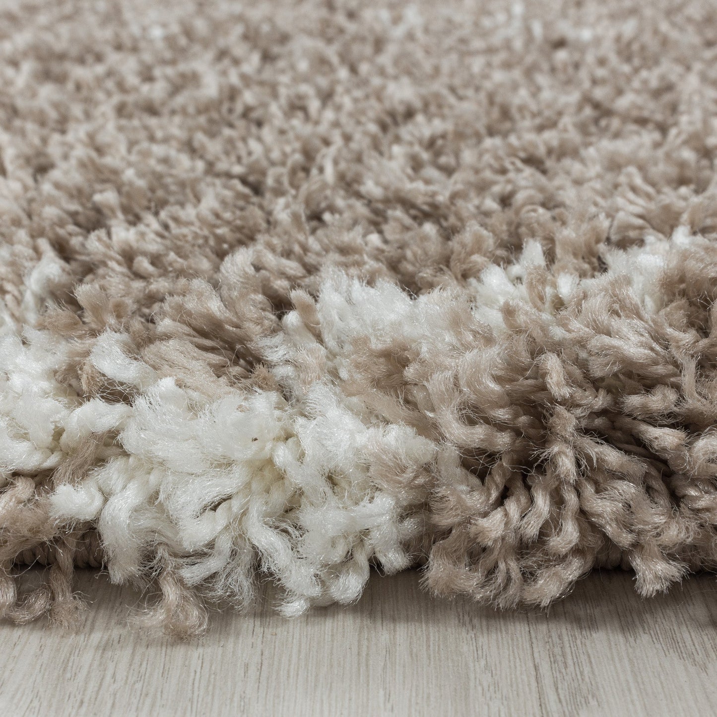 ALVOR – Tapis shaggy rond à poils longs motif berbère beige – ALV3401BEI ALVOR