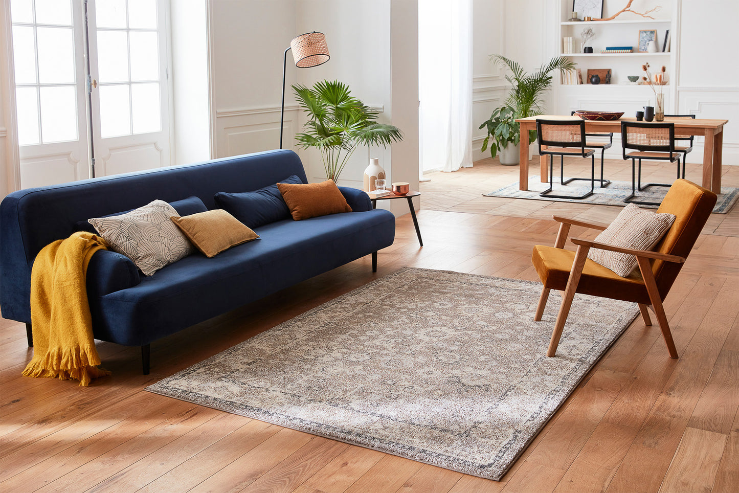 Tapis vintage beige : ANA581BEI ANATOLIA