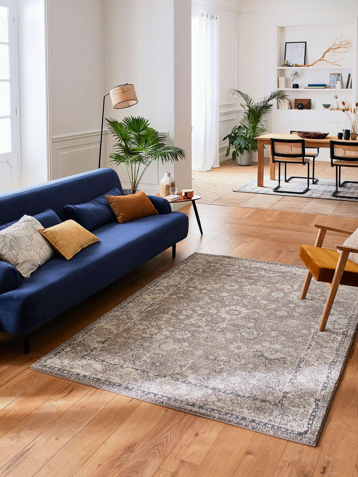 Tapis vintage beige : ANA581BEI ANATOLIA