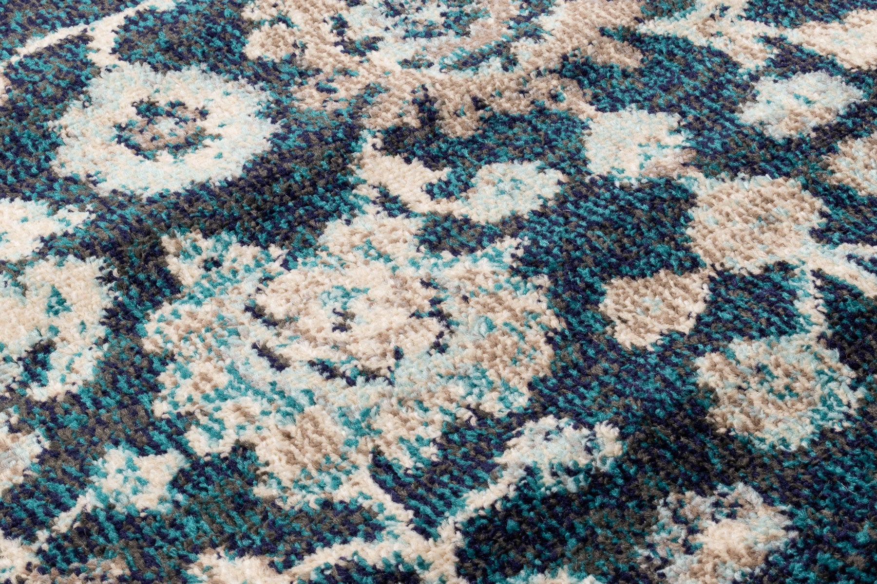 Tapis vintage bleu pétrole : ANA581BLE ANATOLIA