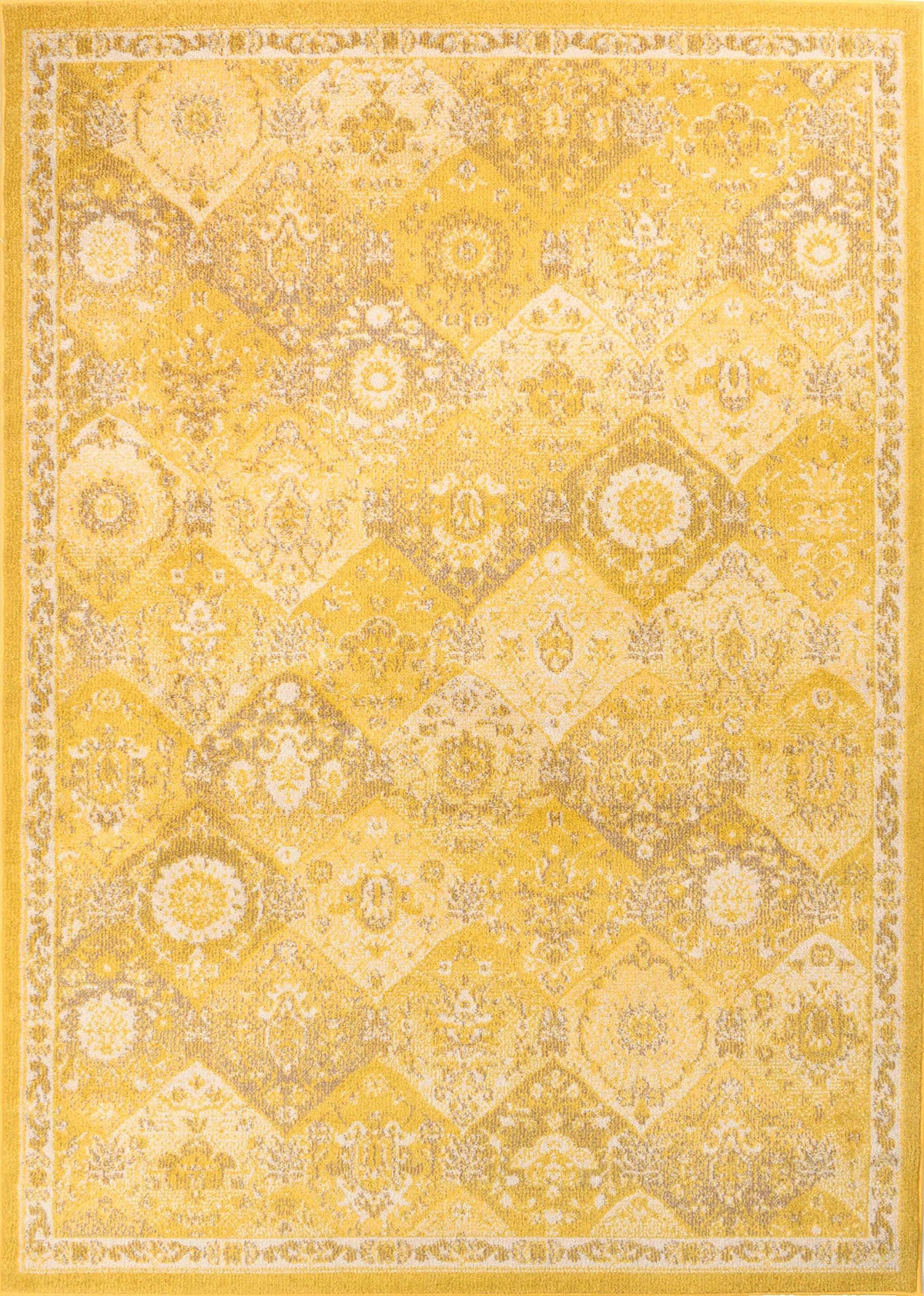 Tapis vintage jaune : ANA768JAU ANATOLIA