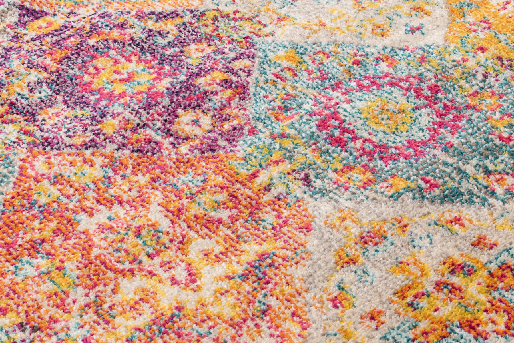Tapis vintage multicolore à poils courts : ANA768MUL ANATOLIA