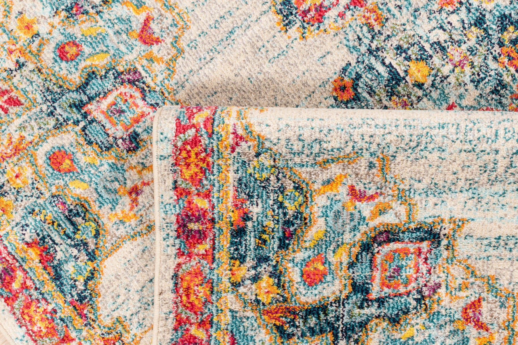 Tapis à motif antique multicolore : ANA777CRE ANATOLIA