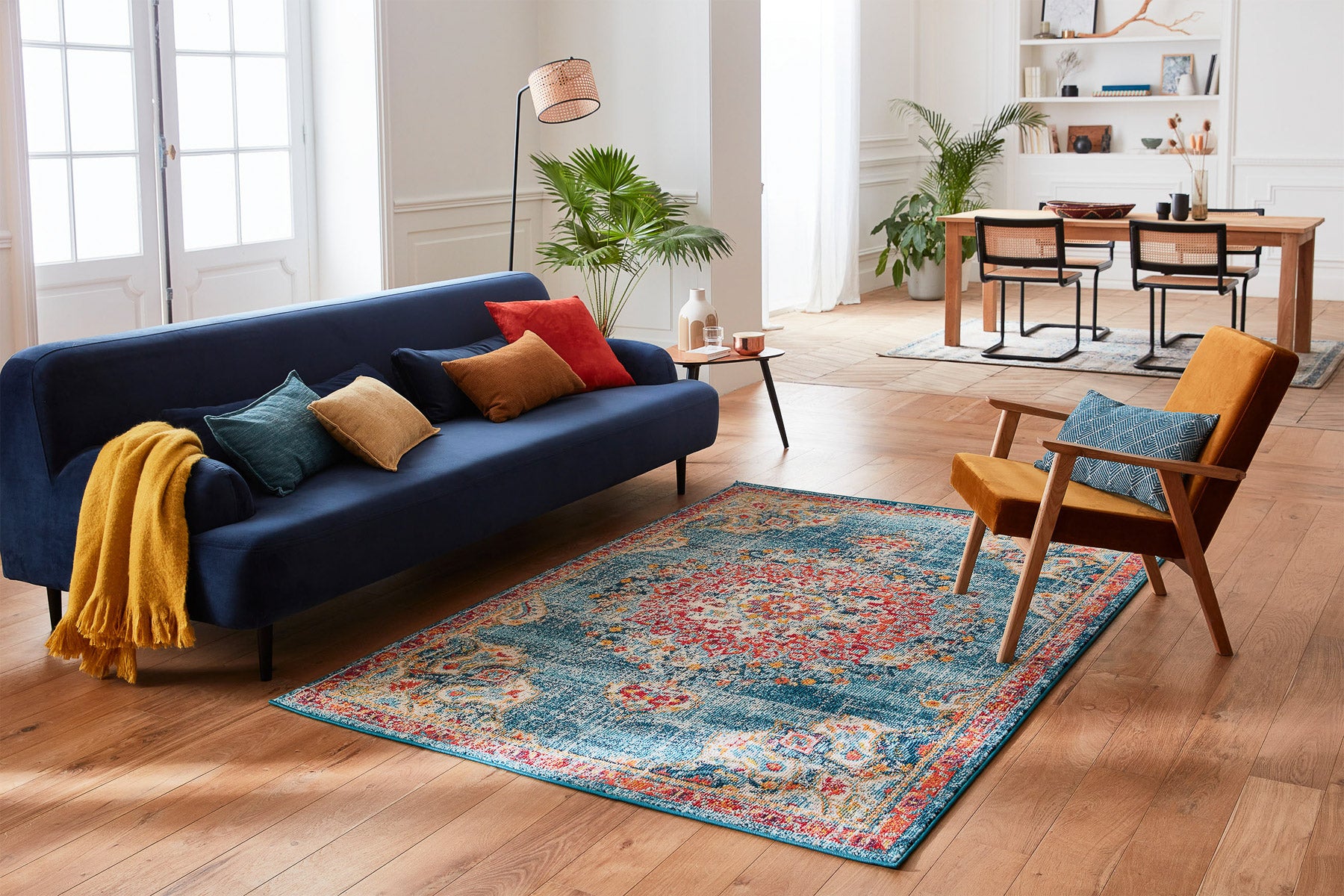 Tapis à motif turquoise : ANA777TUR ANATOLIA