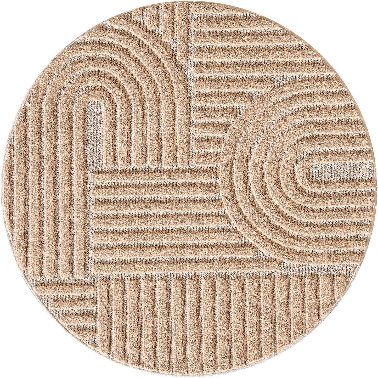 ART - tapis rond design en relief : ART1121ROS ART