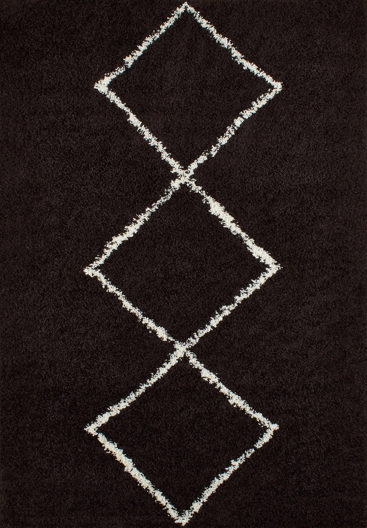 Tapis shaggy en polypropylène à motif berbère brun et crème : ASM380MAR ASMA