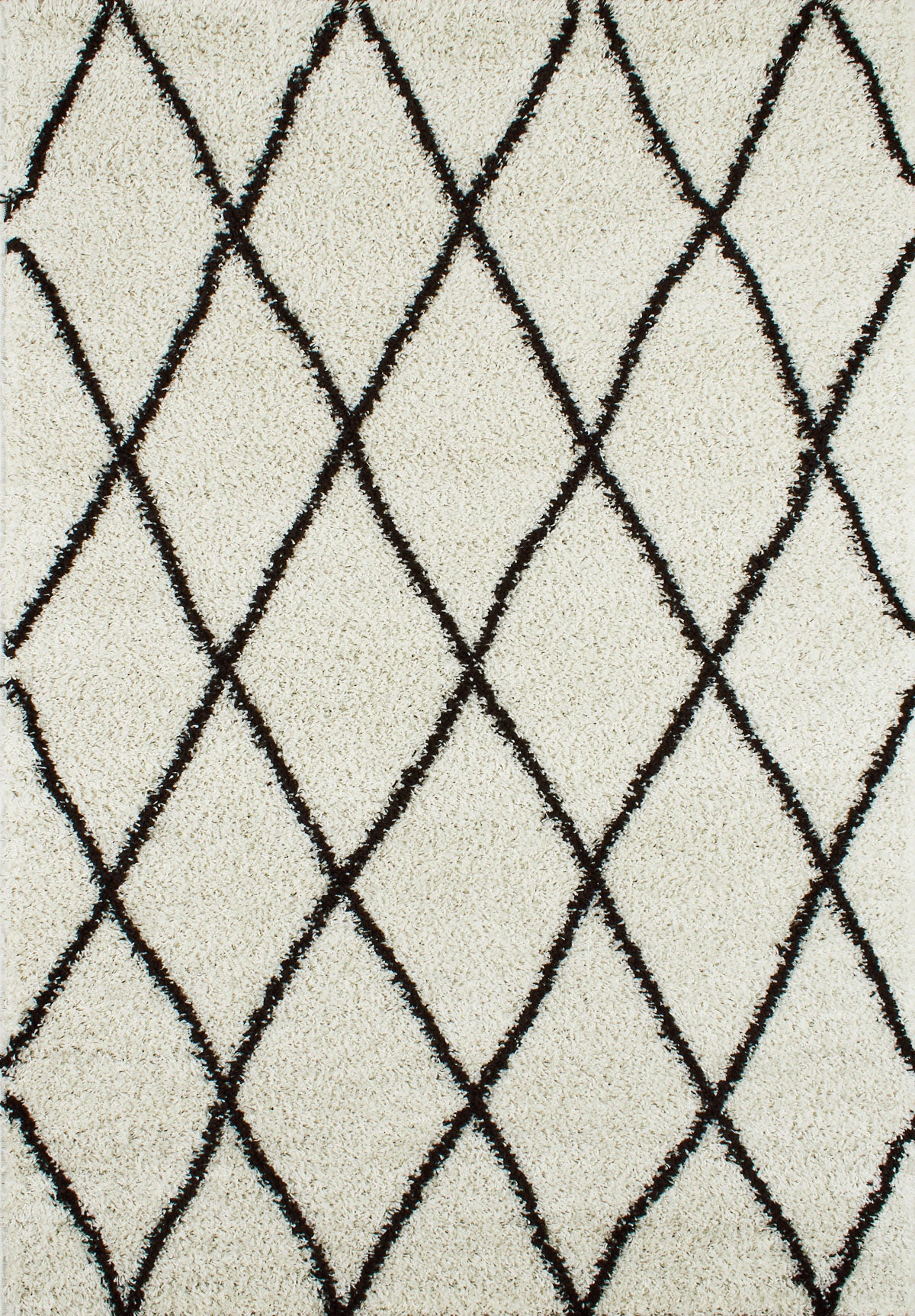 Tapis berbère à losange crème et brun : ASM450CRE ASMA