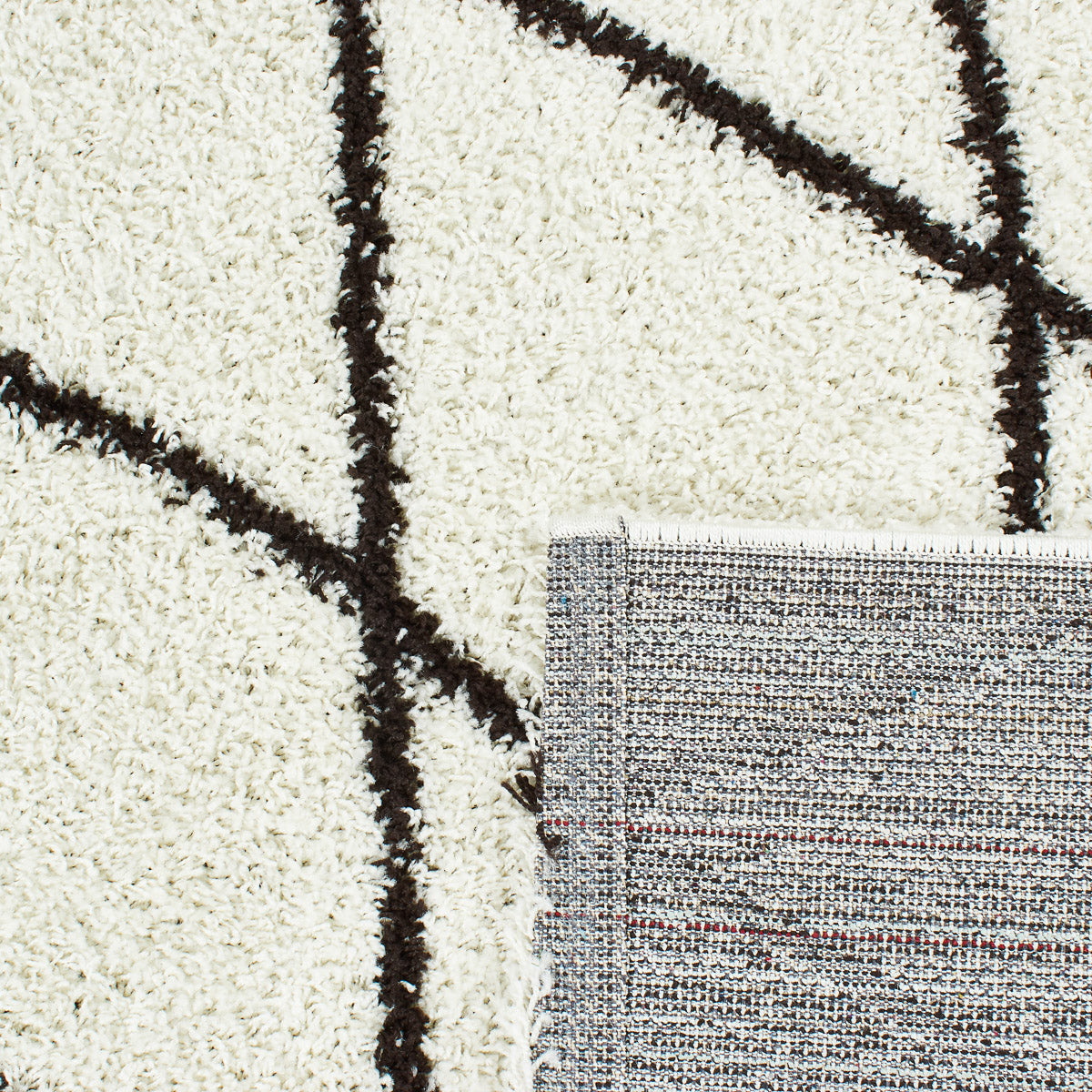 Tapis berbère à losange crème et brun : ASM450CRE ASMA