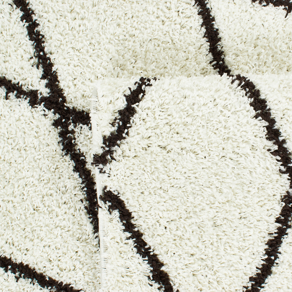 Tapis berbère à losange crème et brun : ASM450CRE ASMA