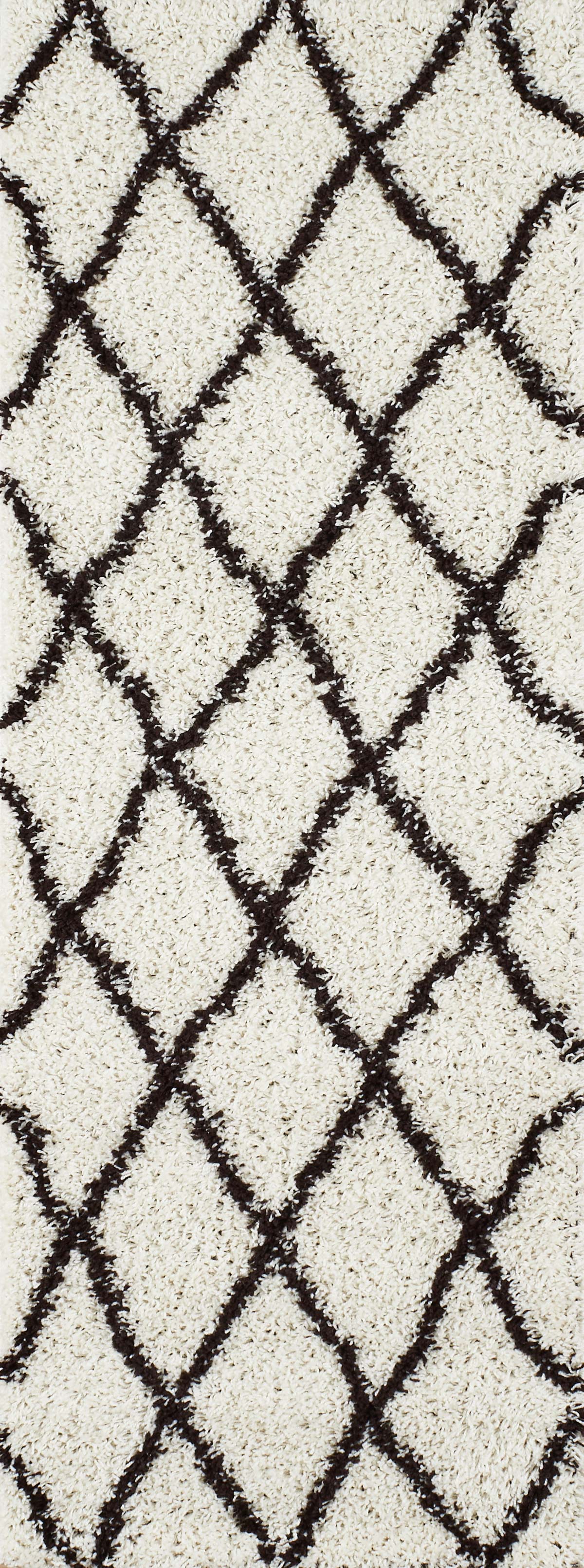 Tapis berbère à losange crème et brun : ASM450CRE ASMA