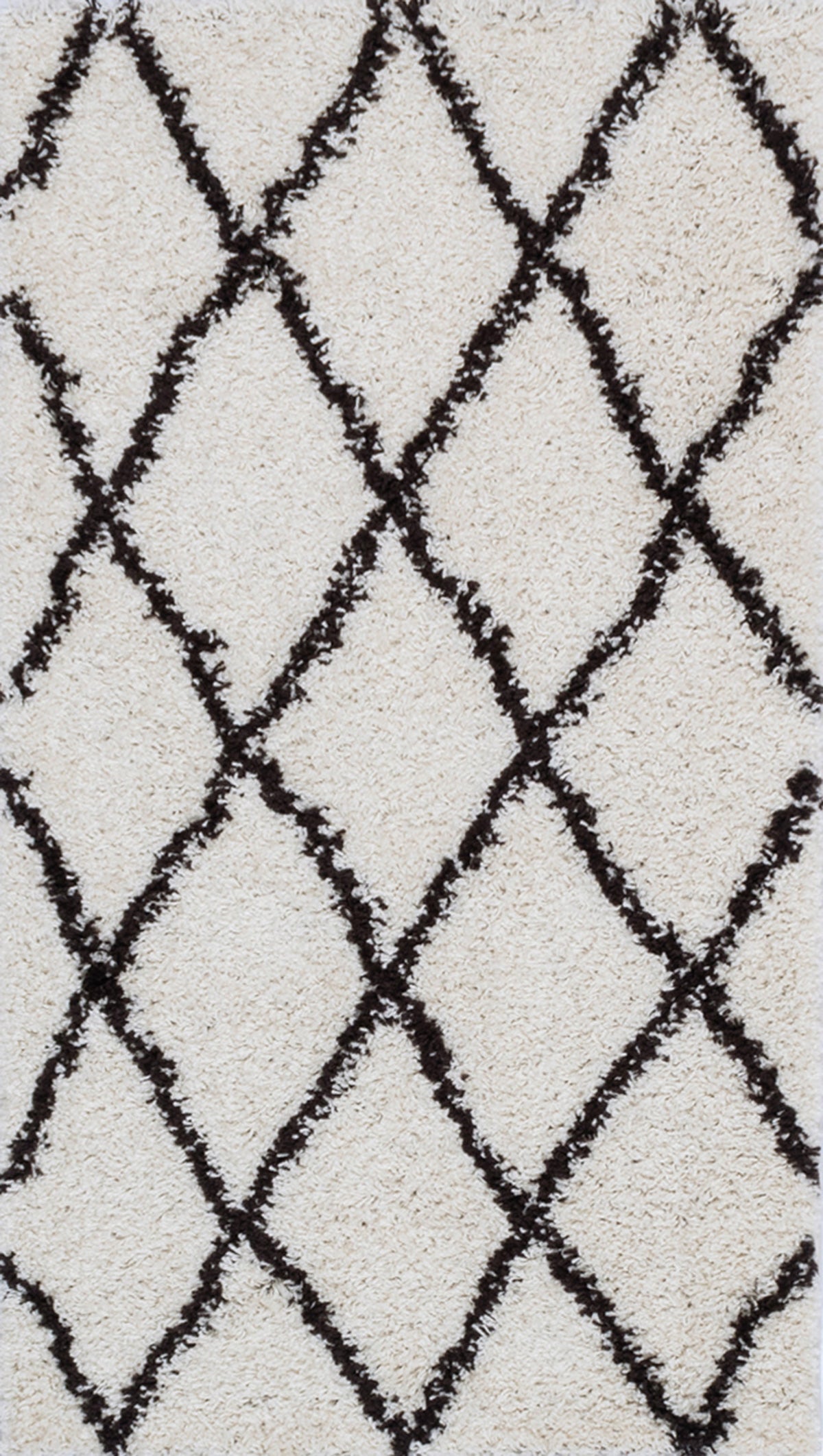 Tapis berbère à losange crème et brun : ASM450CRE ASMA