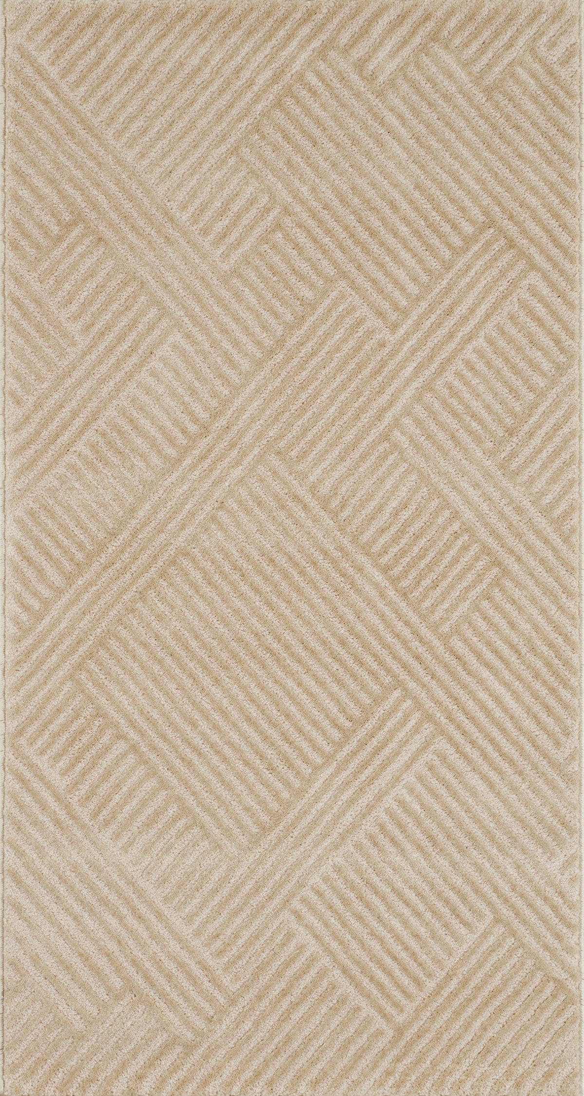 Tapis intérieur poils en relief beige : BIA160BEI BIANCA