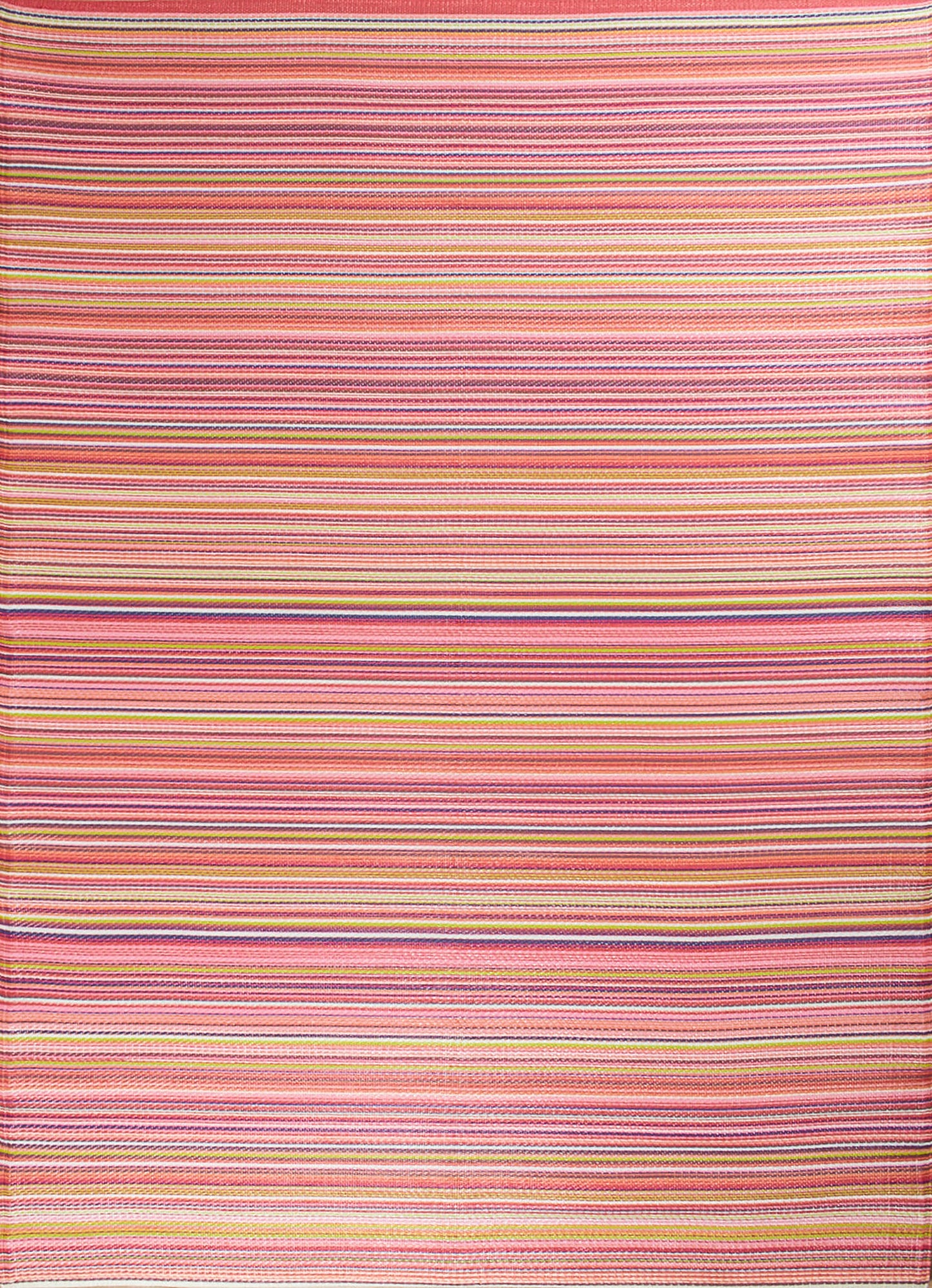 Tapis d'extérieur motif rayure dégradée rose : CAP1746ROS CAPRI