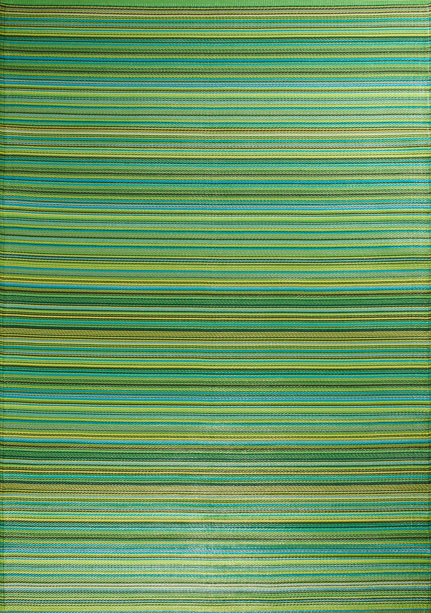 Tapis d'extérieur motif rayure dégradée vert : CAP1746VER CAPRI