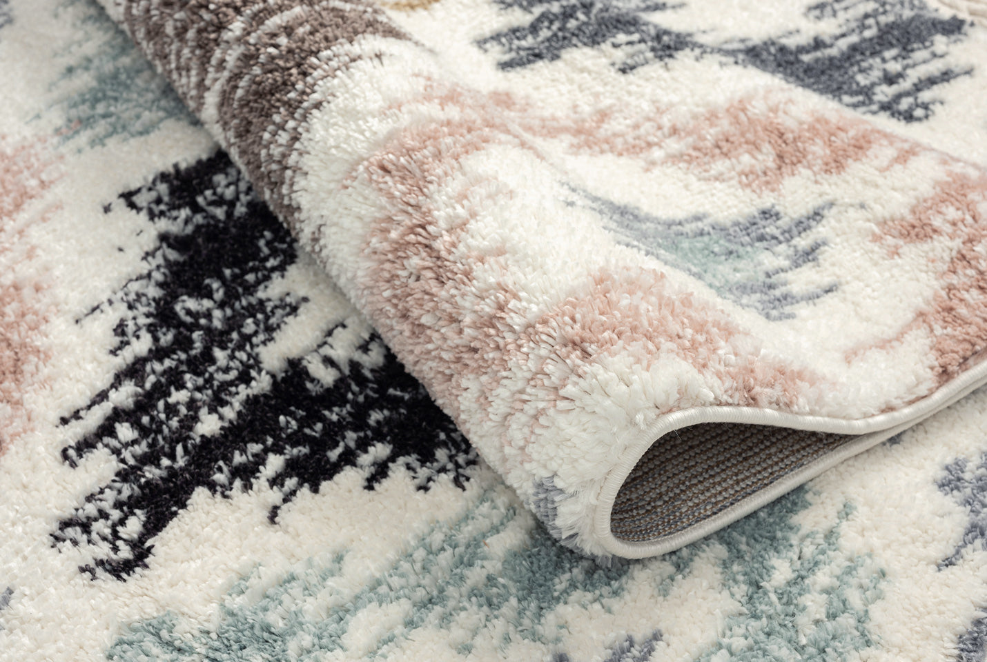 Tapis berbère en laine motifs multicolore : DEL3094MUL DELYA