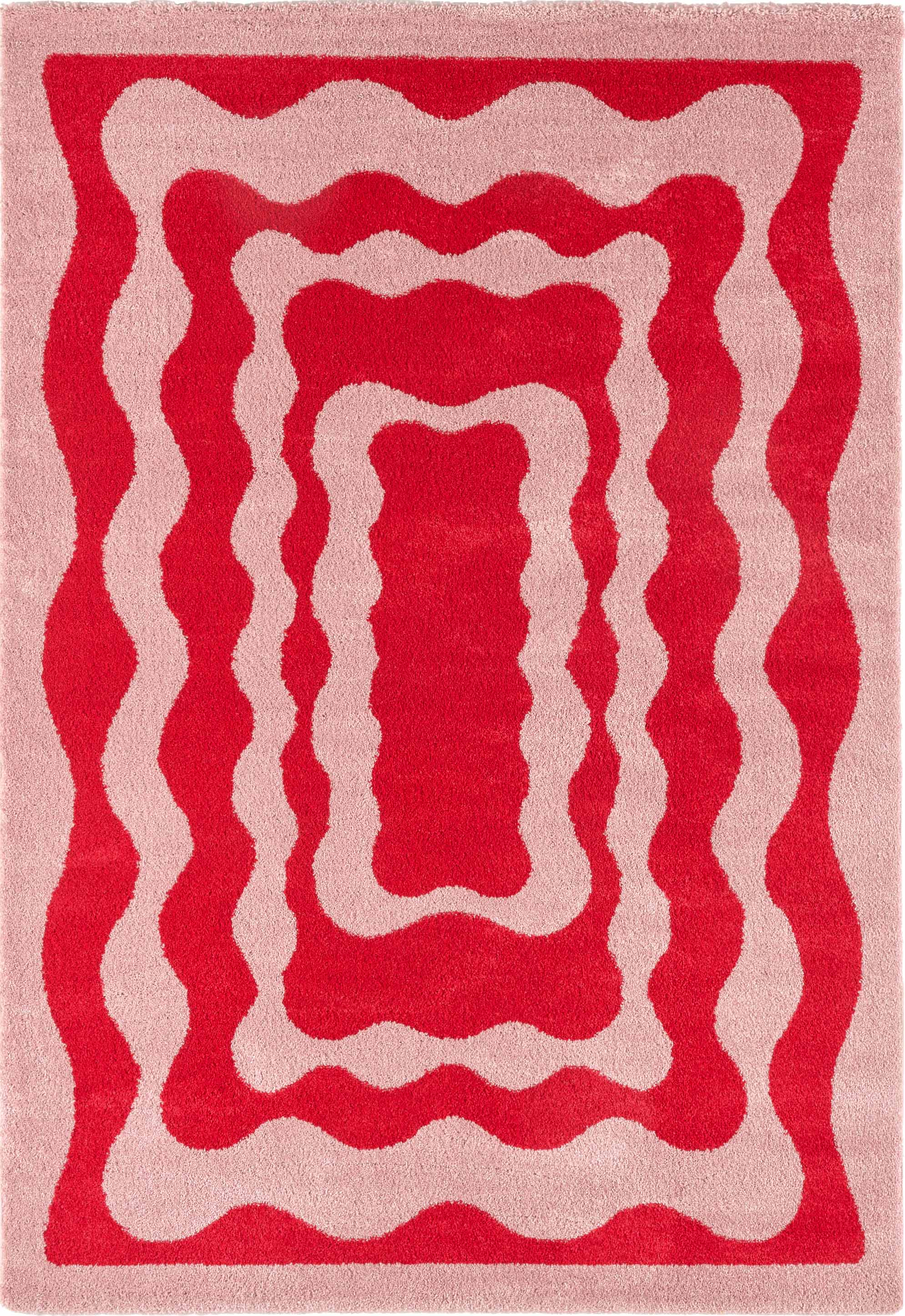 Tapis vintage style année 70 - Rouge - Groovy GROOVY