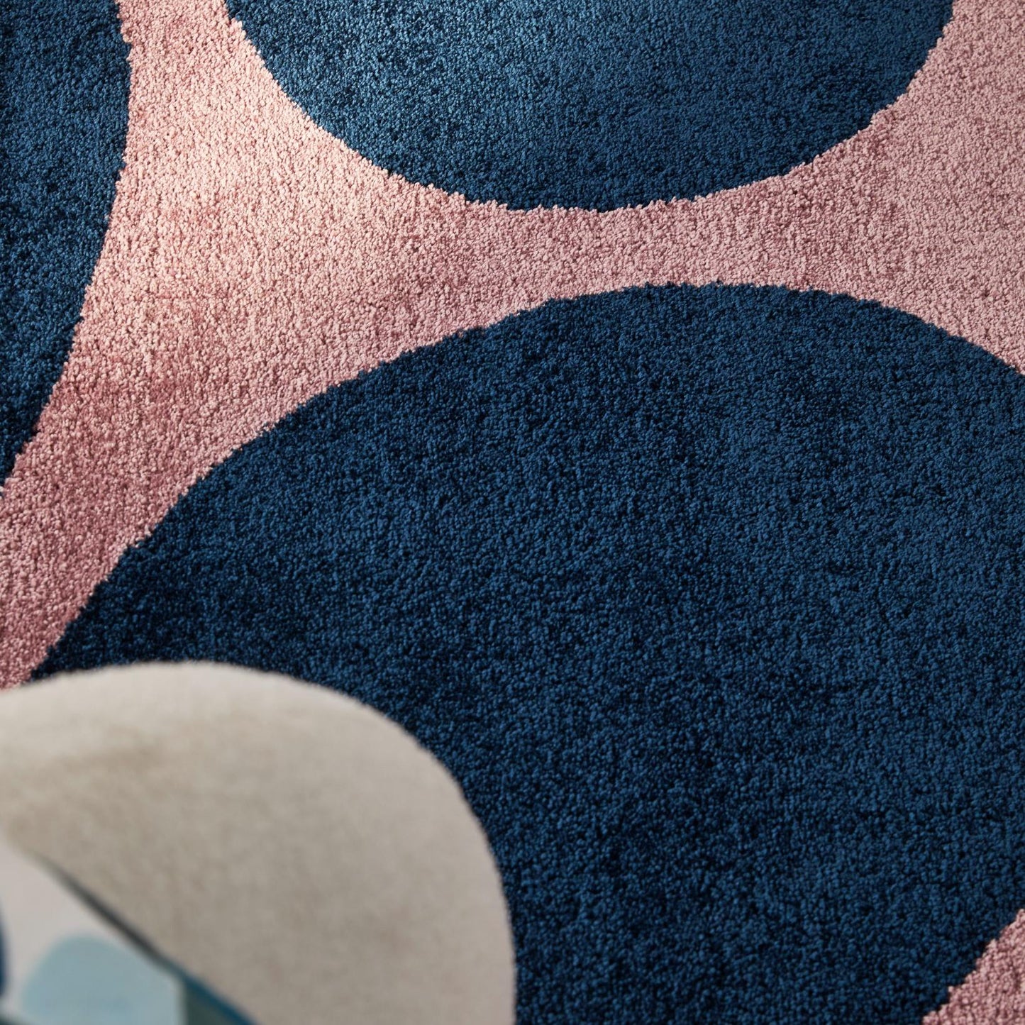 Tapis salon vintage année 70 - Bleu - Groovy GROOVY