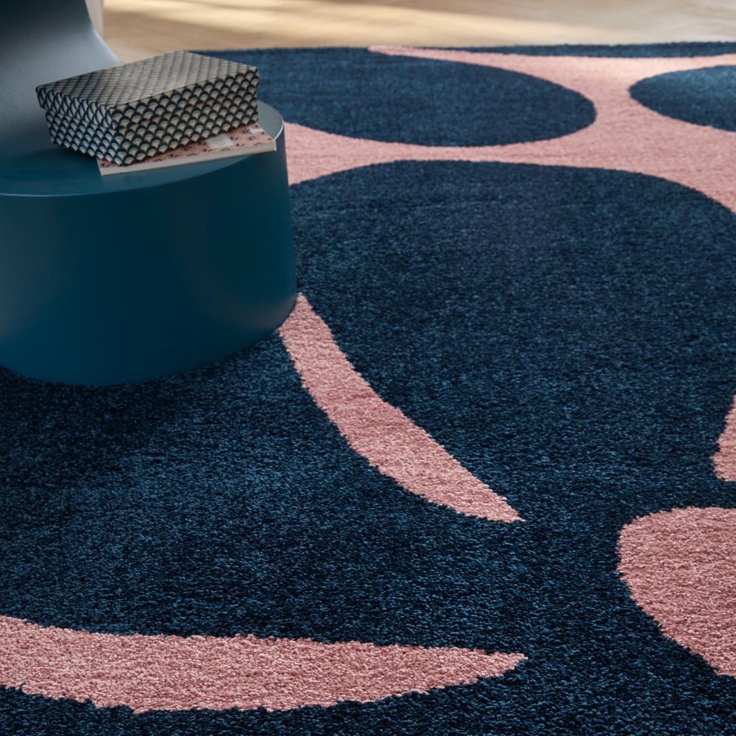 Tapis salon vintage année 70 - Bleu - Groovy GROOVY