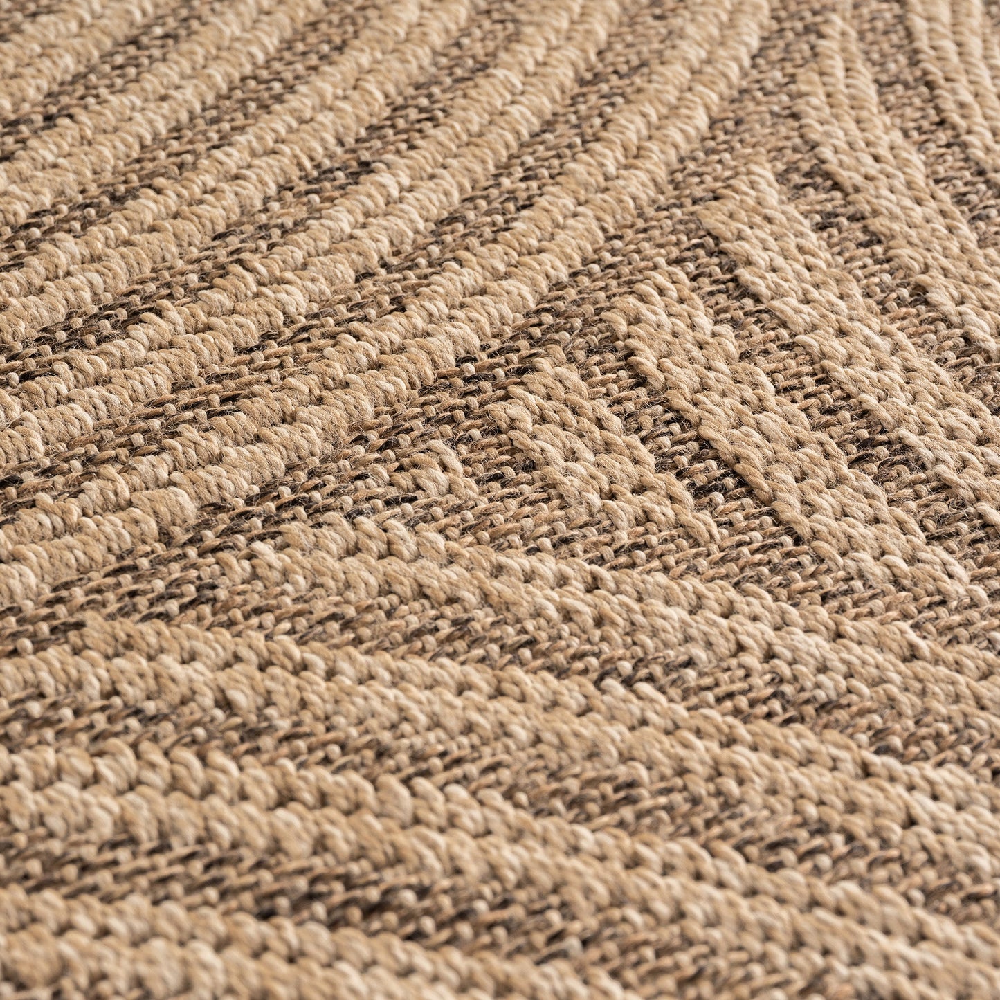 LINORA – Tapis intérieur/extérieur beige, motif géométrique aspect jute - LIN1401BEI LINORA