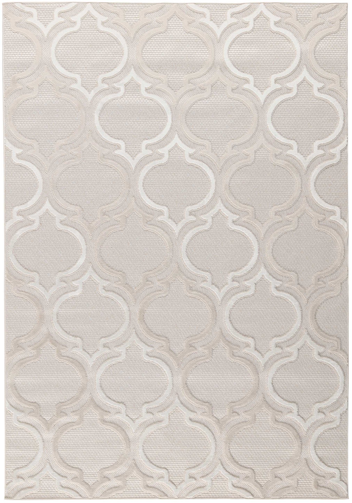 Tapis intérieur extérieur motif pique crème : LOO329CRE LOOPIN