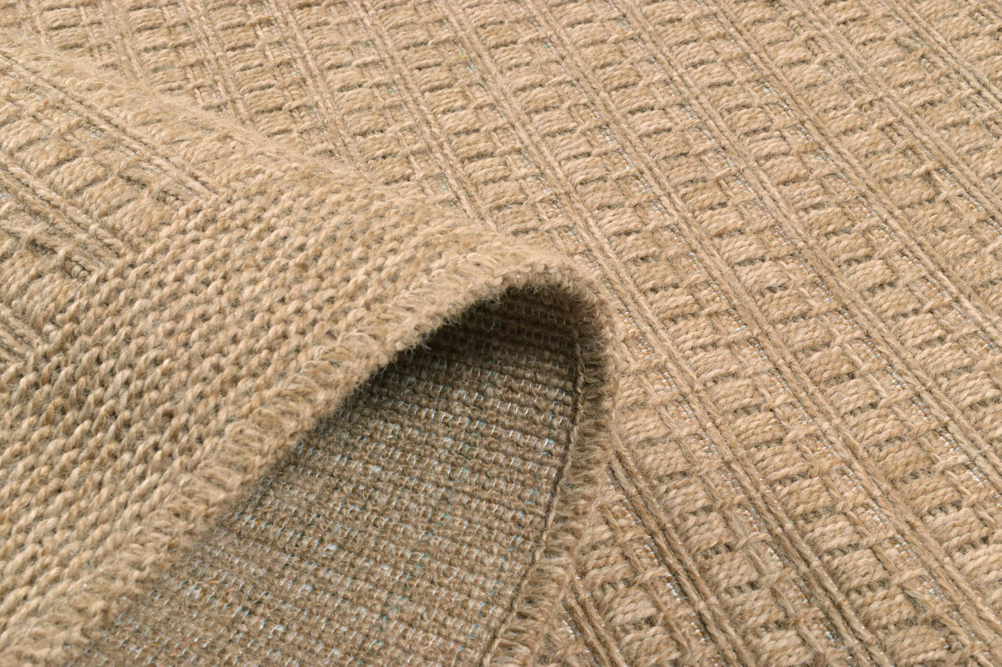 Tapis effet jute naturel uni rond : NAT8751BEI NATURE