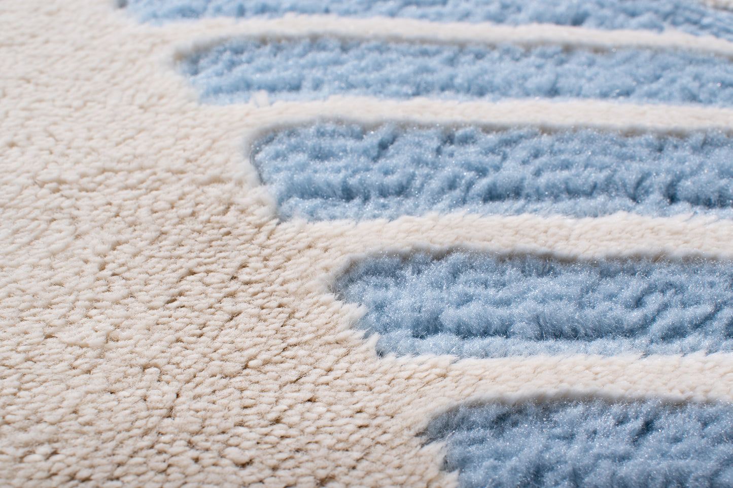 Tapis de salon à poils ras motif demi-cercle bleu : NEL790BLE NELY
