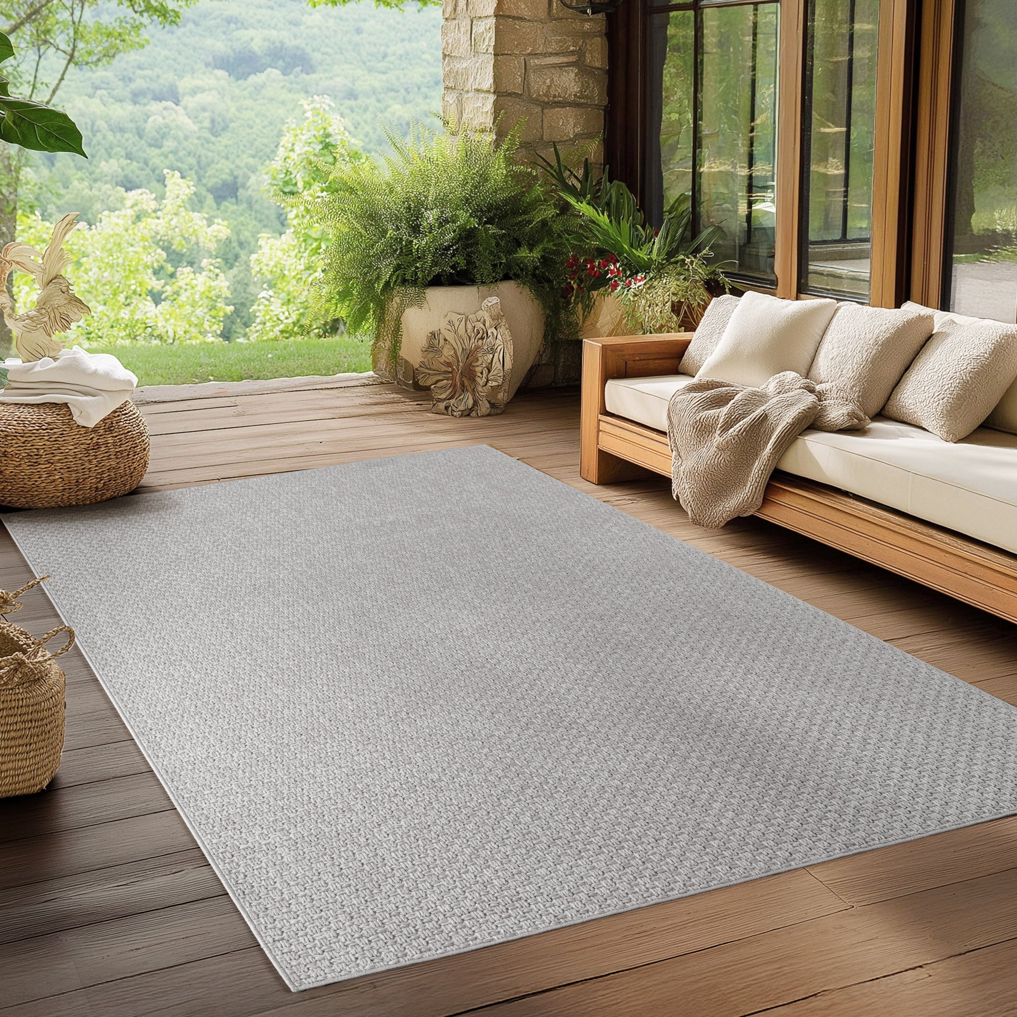 NEREA – Tapis Intérieur/Extérieur Gris au Design Moderne - NER1901GRI NEREA