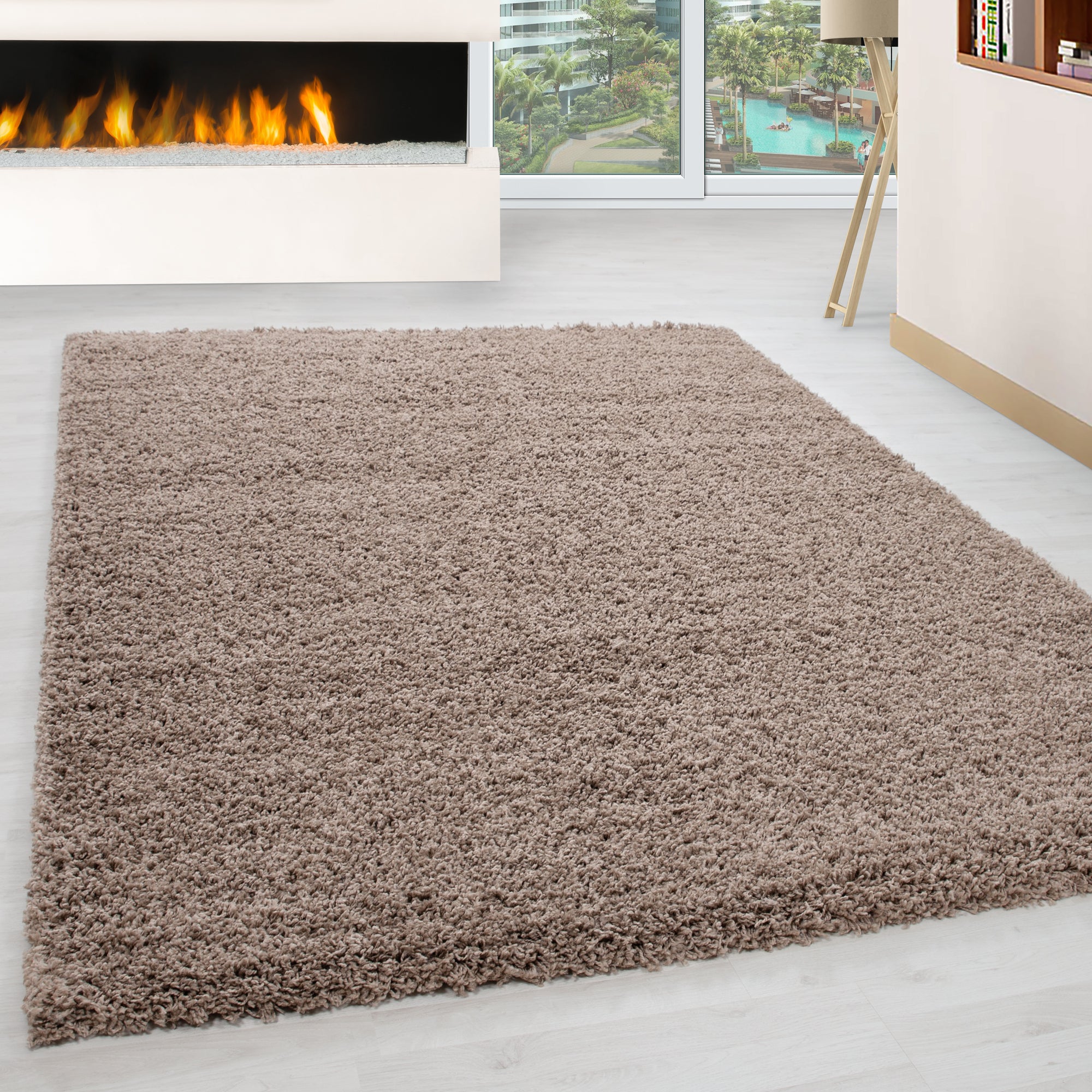 OTTAWA - Tapis Shaggy Uni - OTT1500BEI