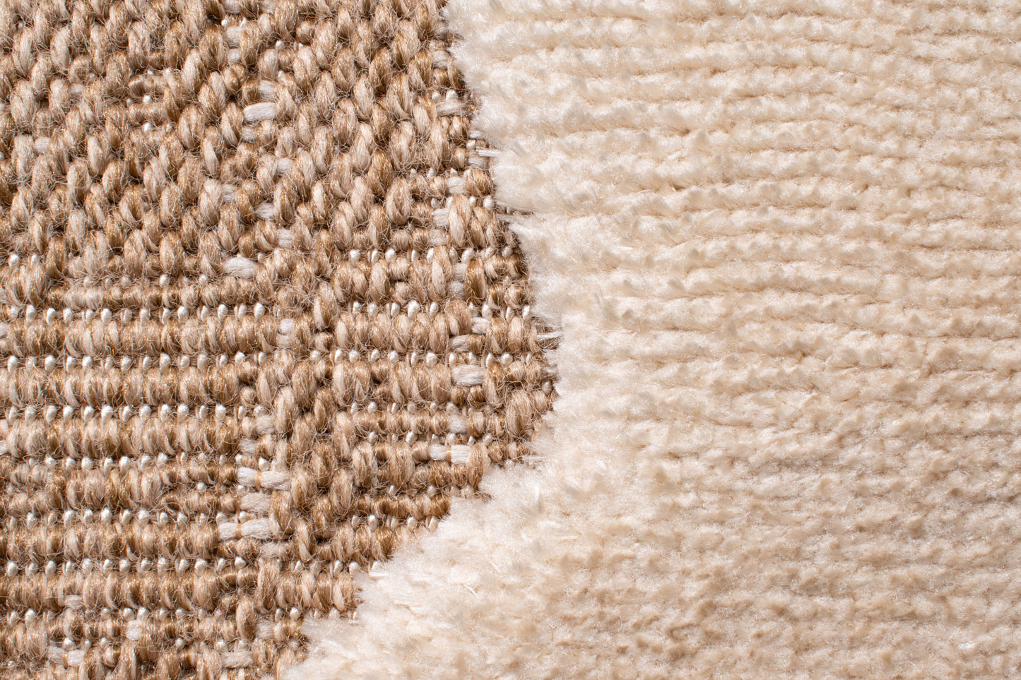 Tapis aspect jute motif abstrait doux : PAL9489BLA PALMA