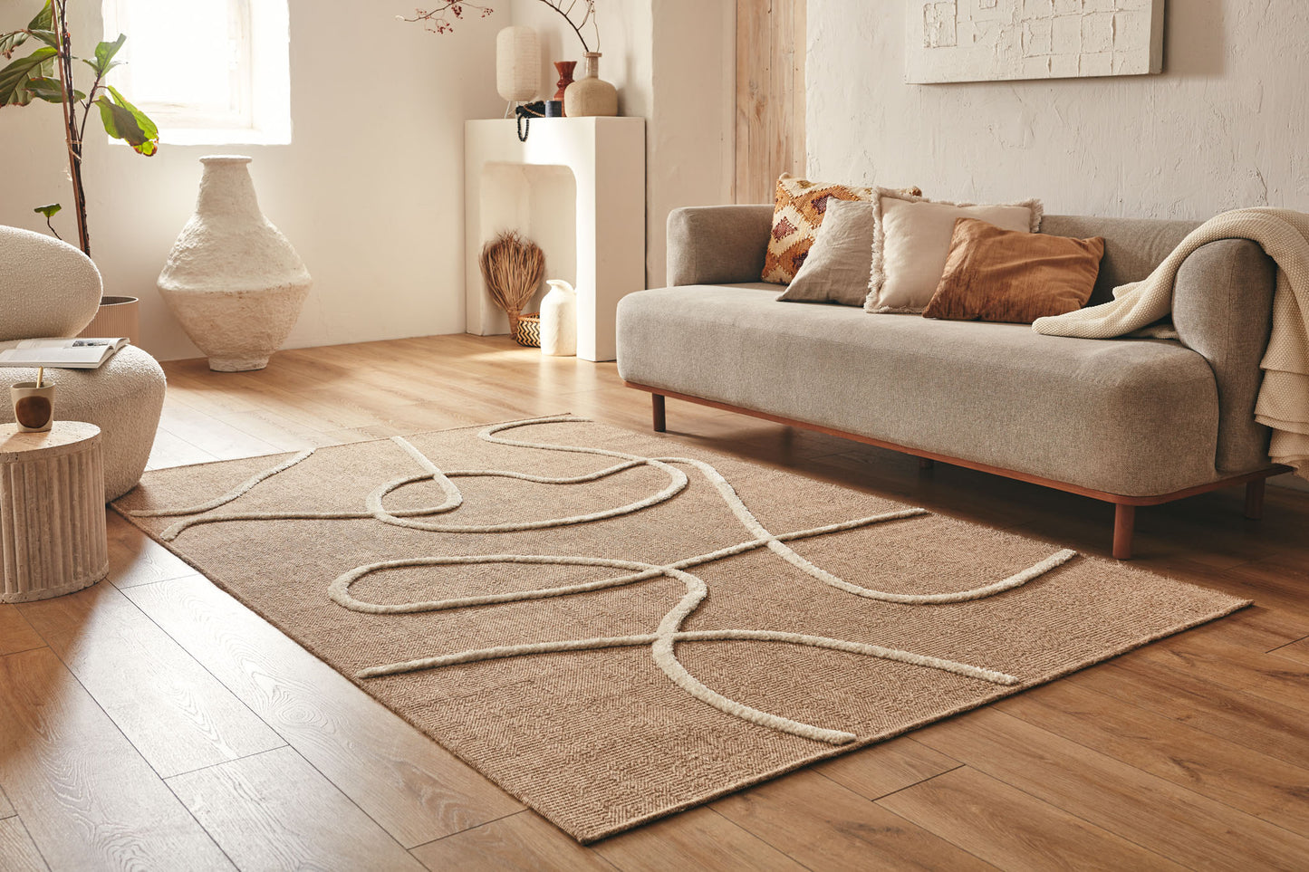 Tapis Palma 9494 blanc : PAL9494BLA PALMA