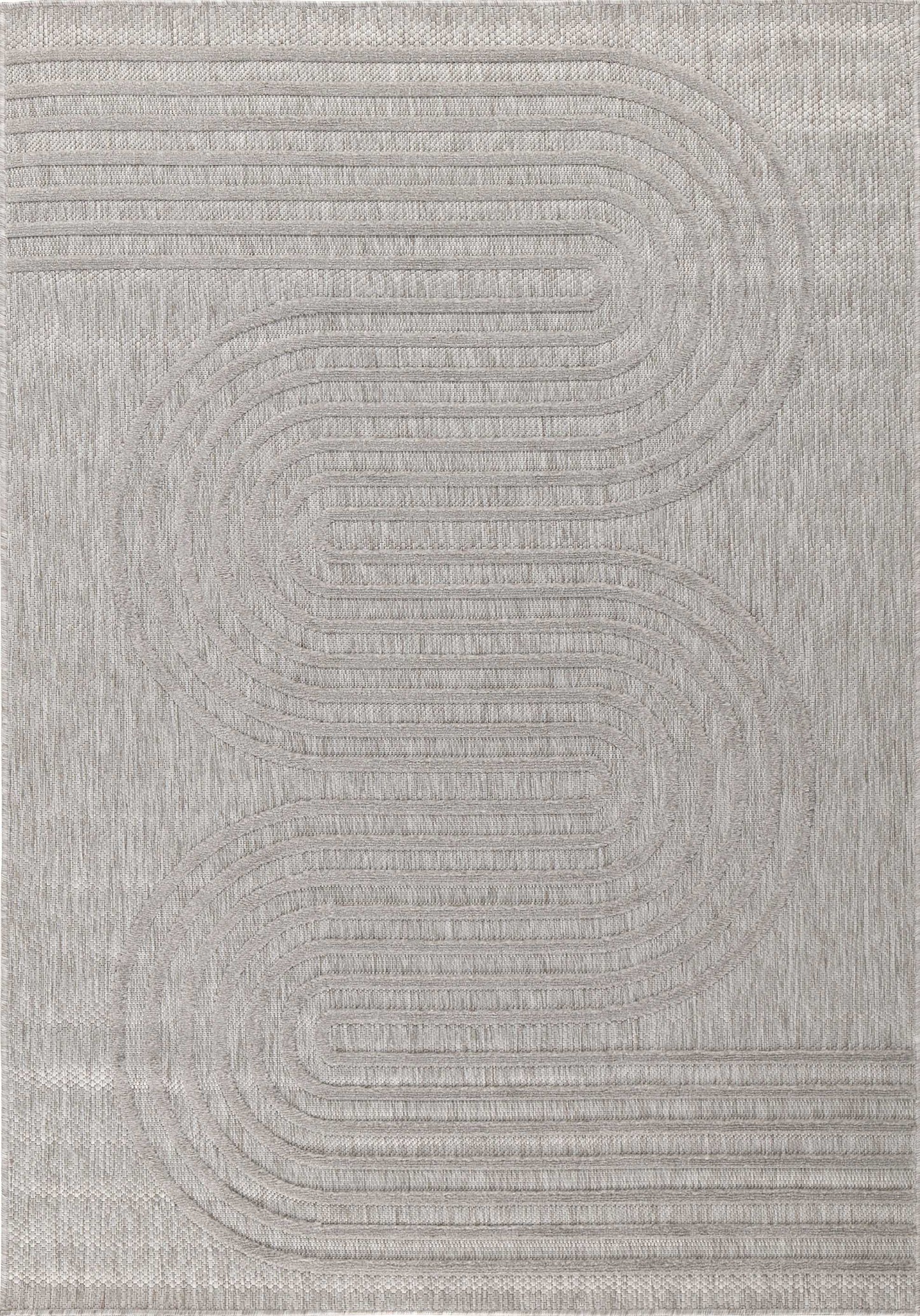 Tapis intérieur et extérieur motifs de vagues SANTORINI Gris : SAN987GRI Nazar rugs