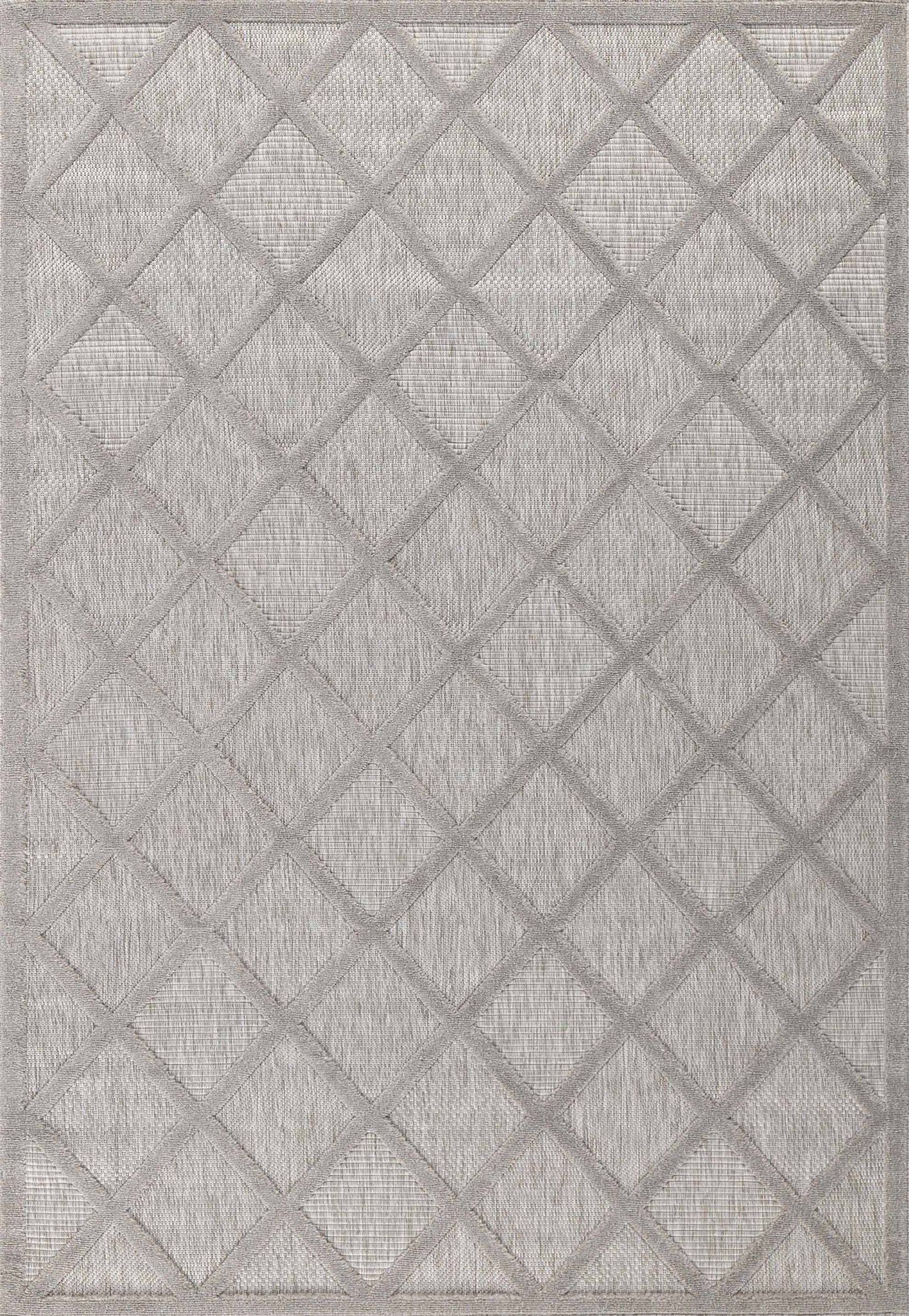 Tapis d'intérieur et d'extérieur motifs losange Gris : SAN991GRI Nazar rugs