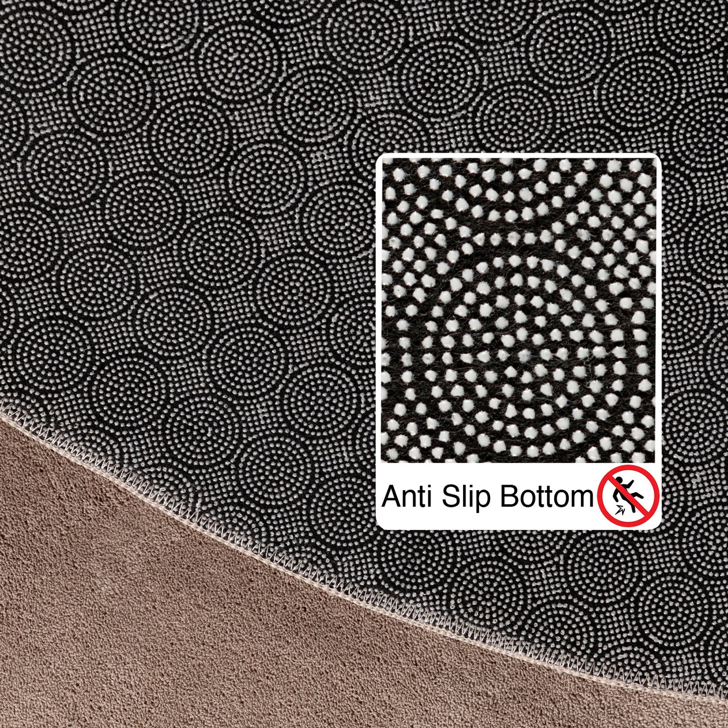 SKY - tapis rond uni minimaliste - SKY5400BEI SKY