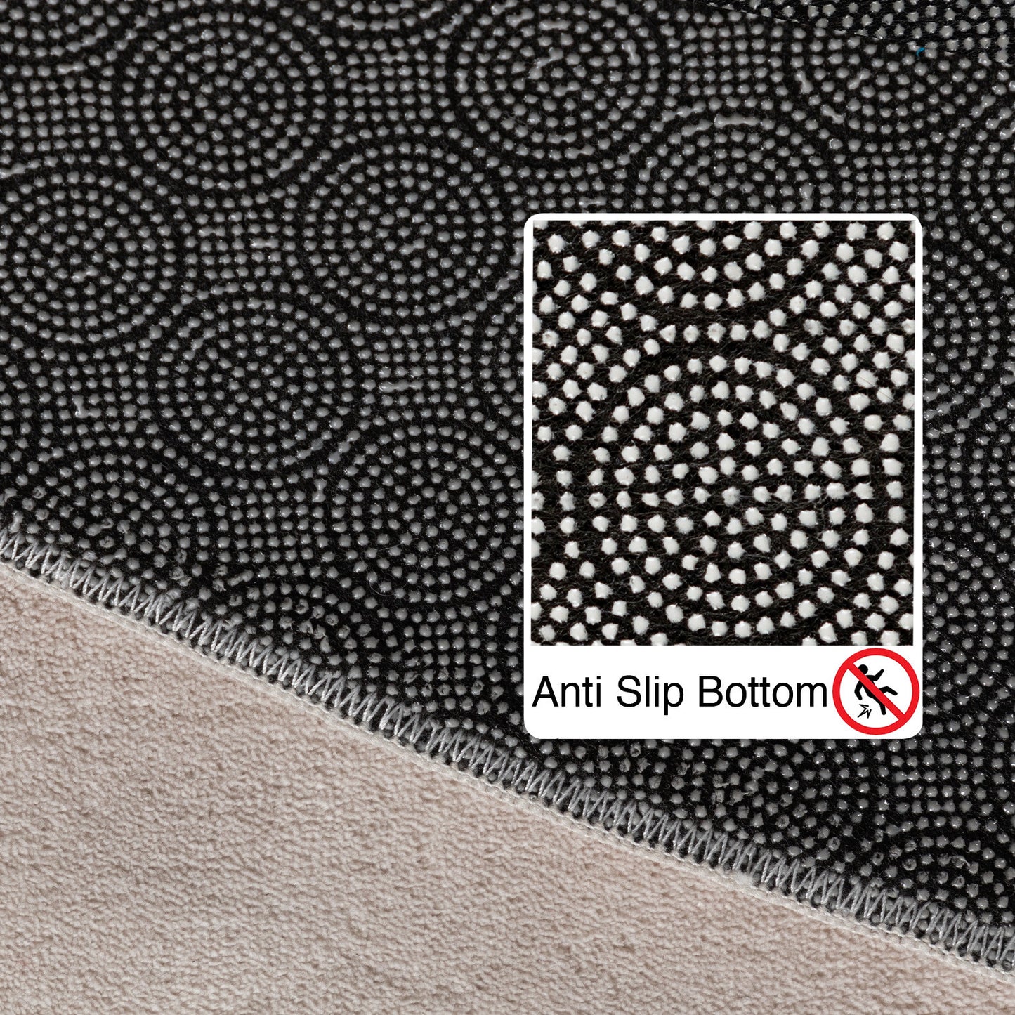 SKY - tapis rond uni minimaliste - SKY5400CRE SKY
