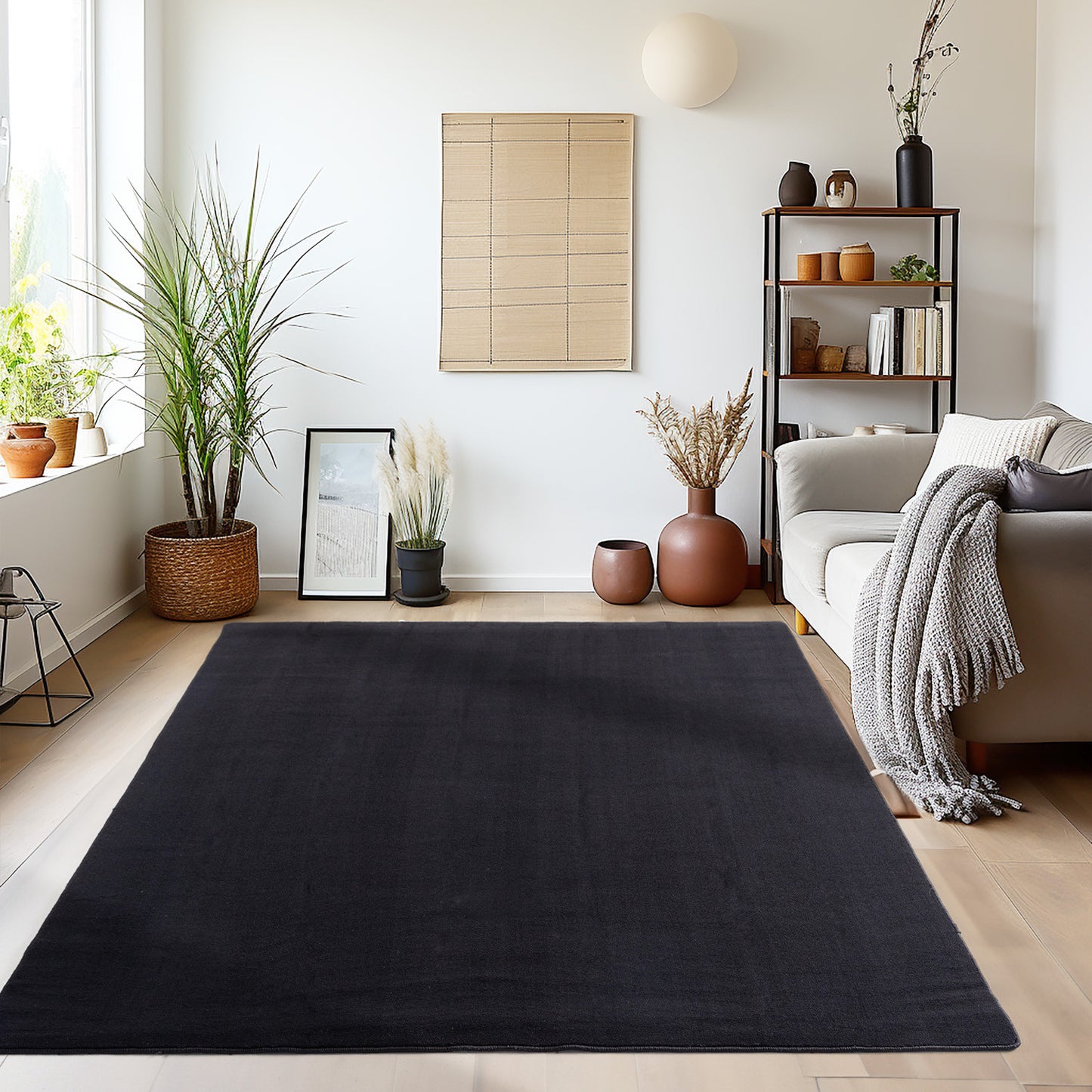 SKY - tapis uni minimaliste - SKY5400NOI SKY