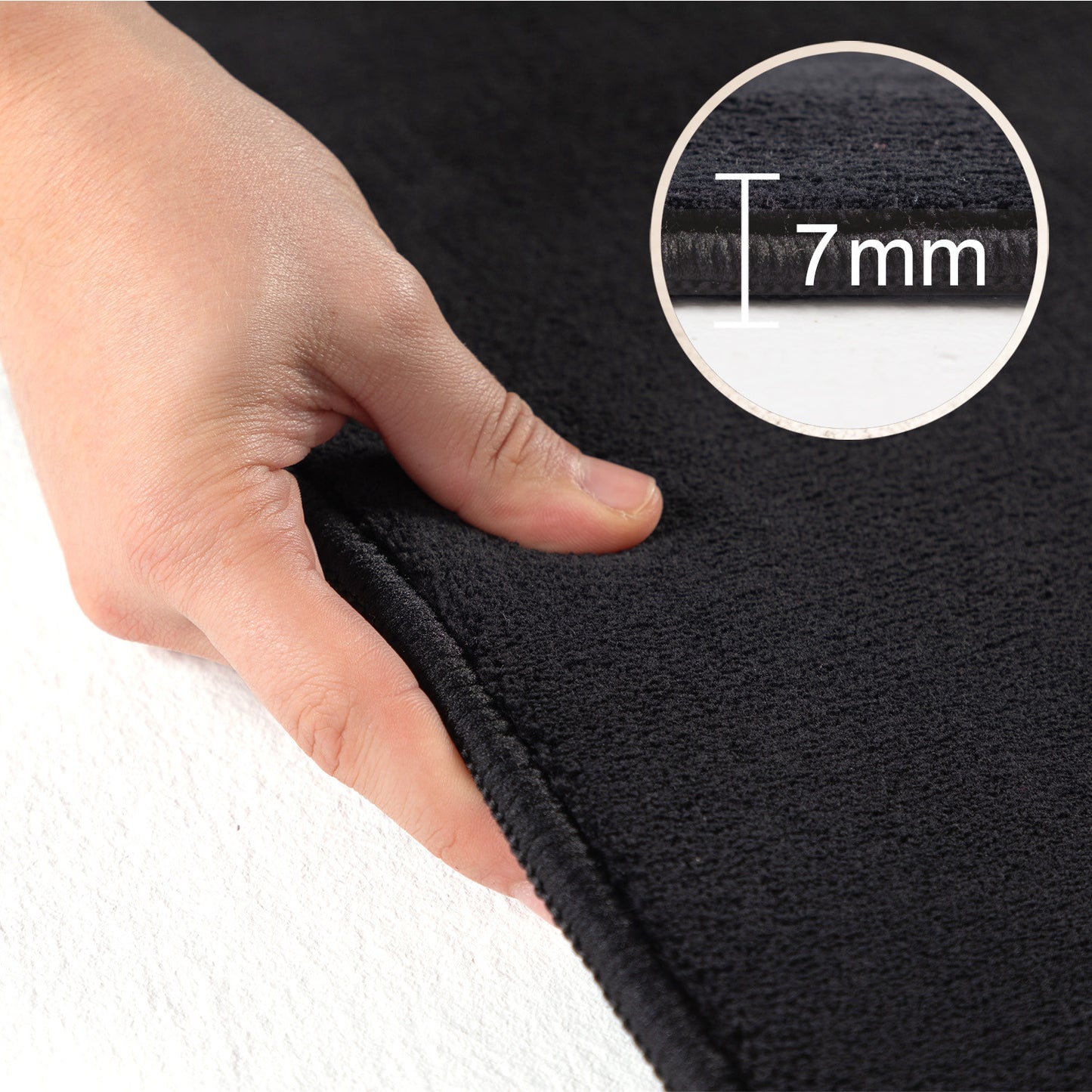 SKY - tapis uni minimaliste - SKY5400NOI SKY