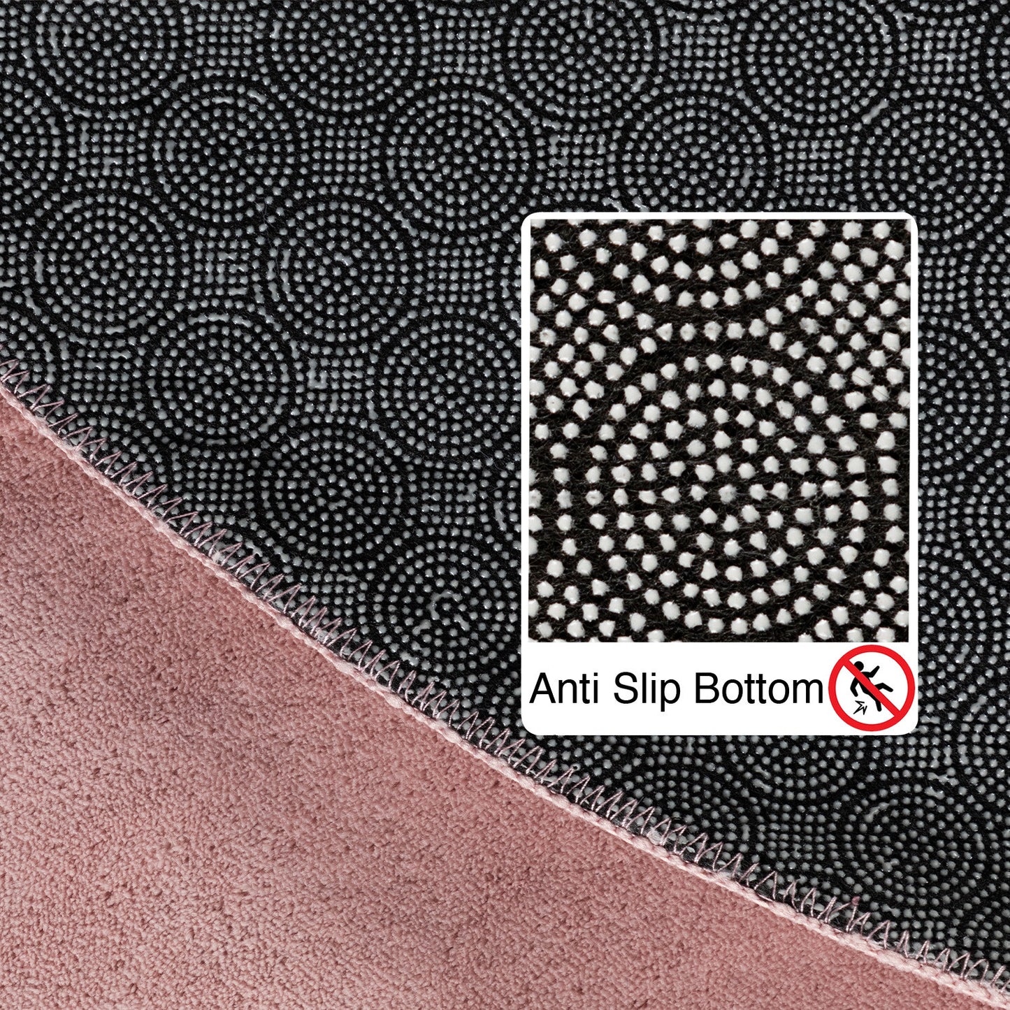 SKY - tapis rond uni minimaliste - SKY5400ROS SKY