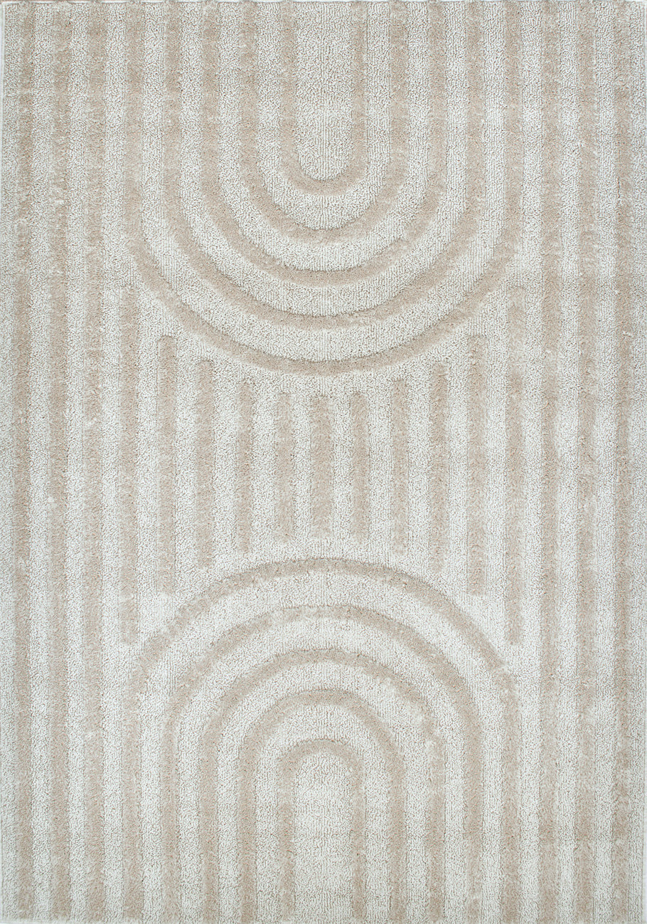 Tapis beige motif arc Nazar rugs