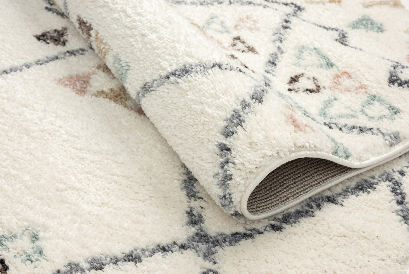 Tapis berbère en laine crème Nazar rugs