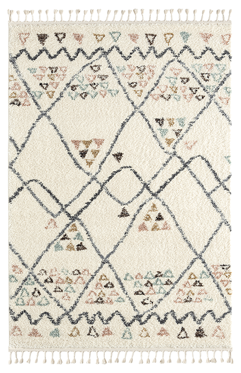 Tapis berbère en laine crème Nazar rugs