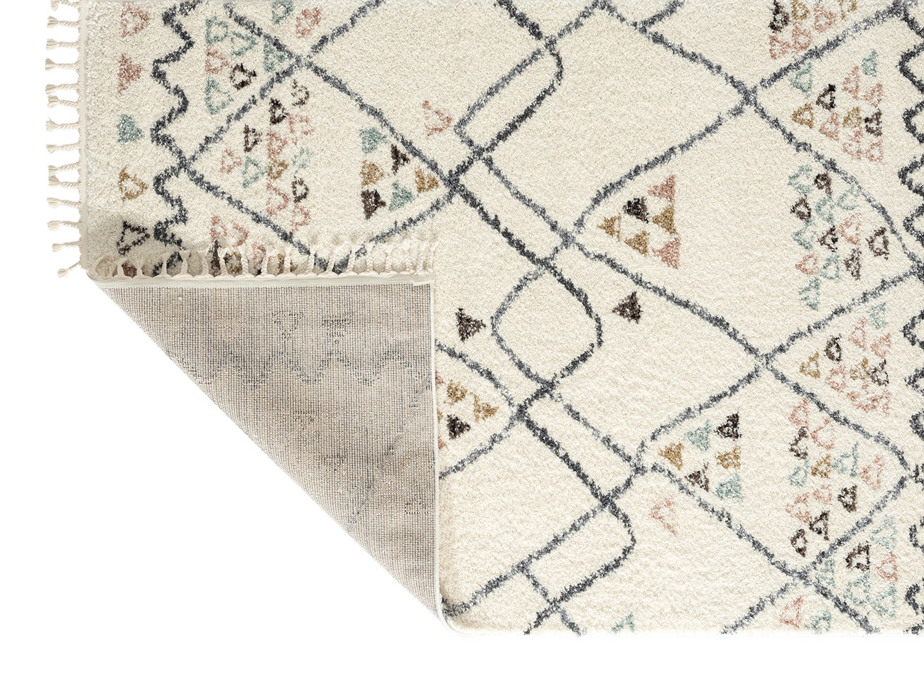 Tapis berbère en laine crème Nazar rugs