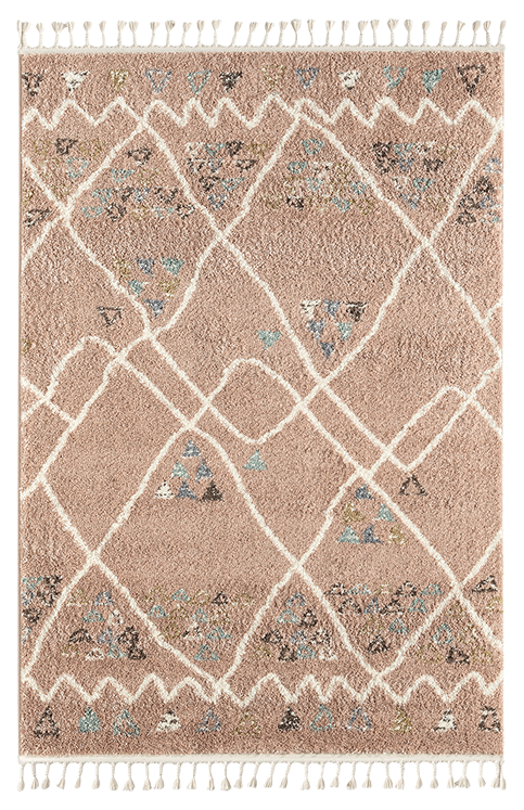Tapis berbère en laine rose Nazar rugs