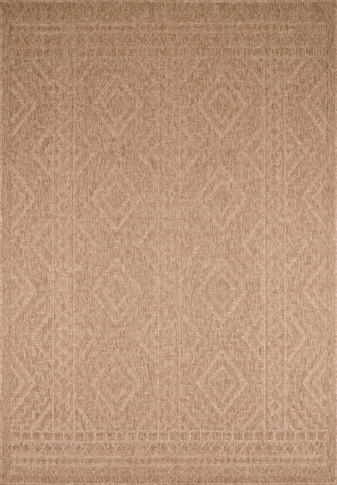 Tapis de salon beige effet jute naturel Nazar rugs