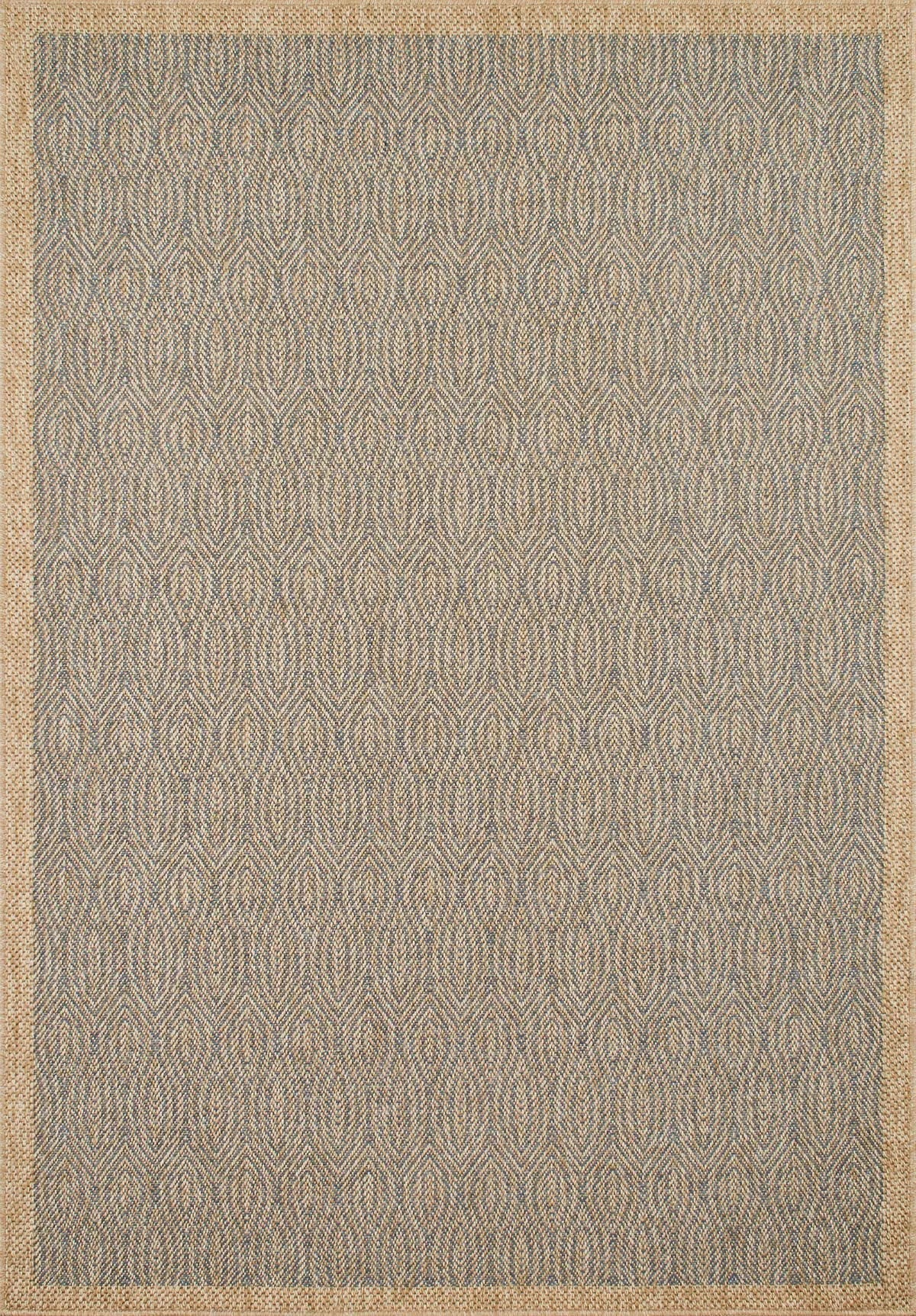 Tapis effet jute à motifs Bleu Nazar rugs