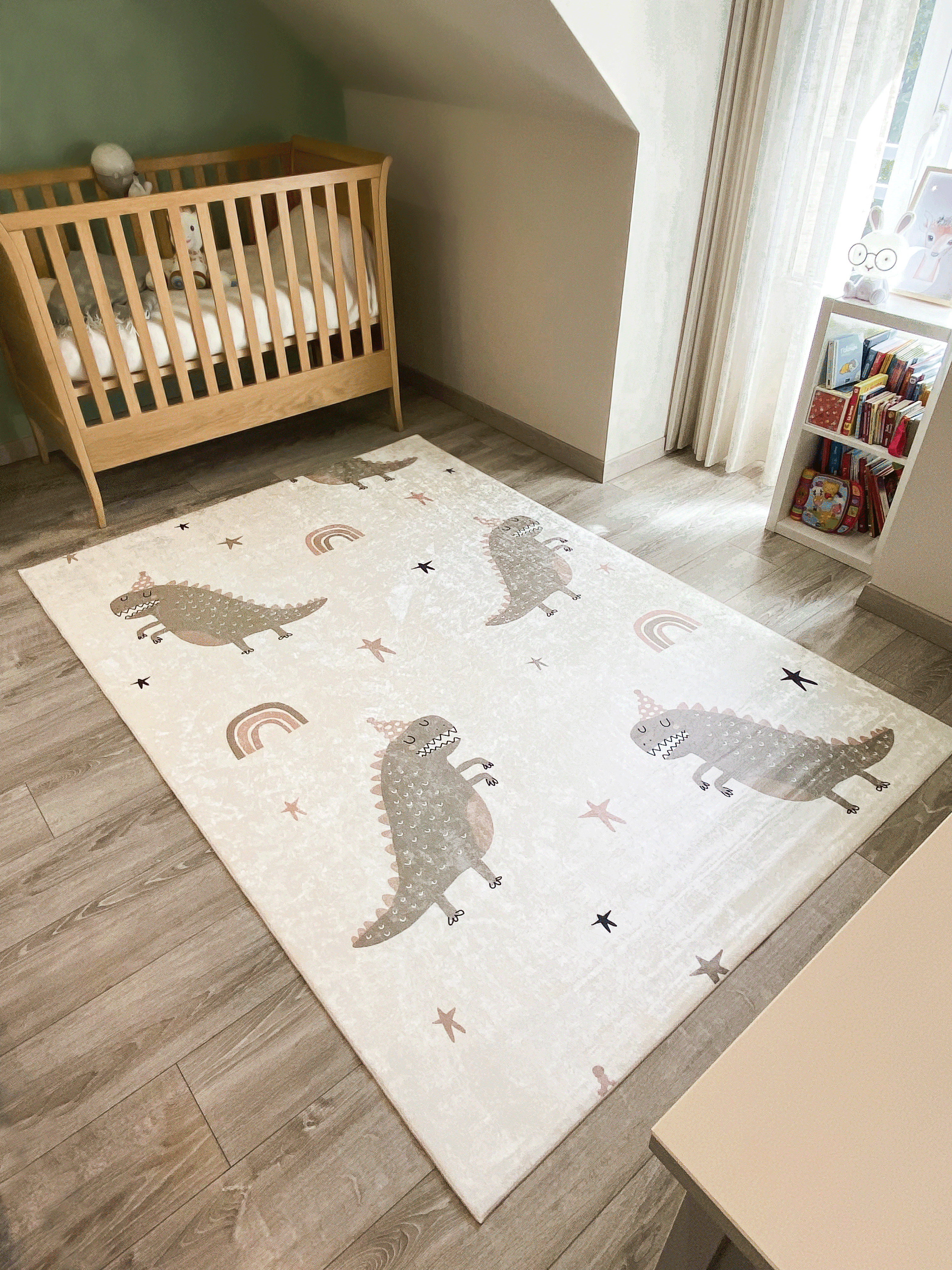 Nazar Tapis Chambre Enfant, Tapis Bébé, Tapis Enfant pour Fille et garçon à Motifs Dinosaure, Carte du Monde et Animaux (738 Beige, 120x160 cm Nazar Tapis Chambre Enfant, Tapis Bébé, Tapis Enfant pour Fille et garçon à Motifs Dinosaure, Carte du Monde et Animaux (738 Beige, 120x160 cm