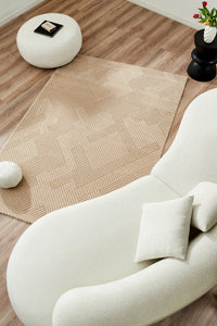 Tapis intérieur poils en relief beige Nazar rugs