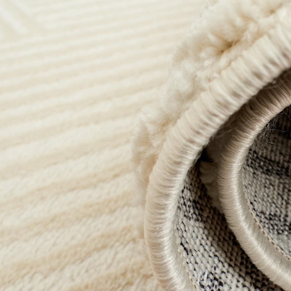 Tapis intérieur poils en relief crème Nazar rugs