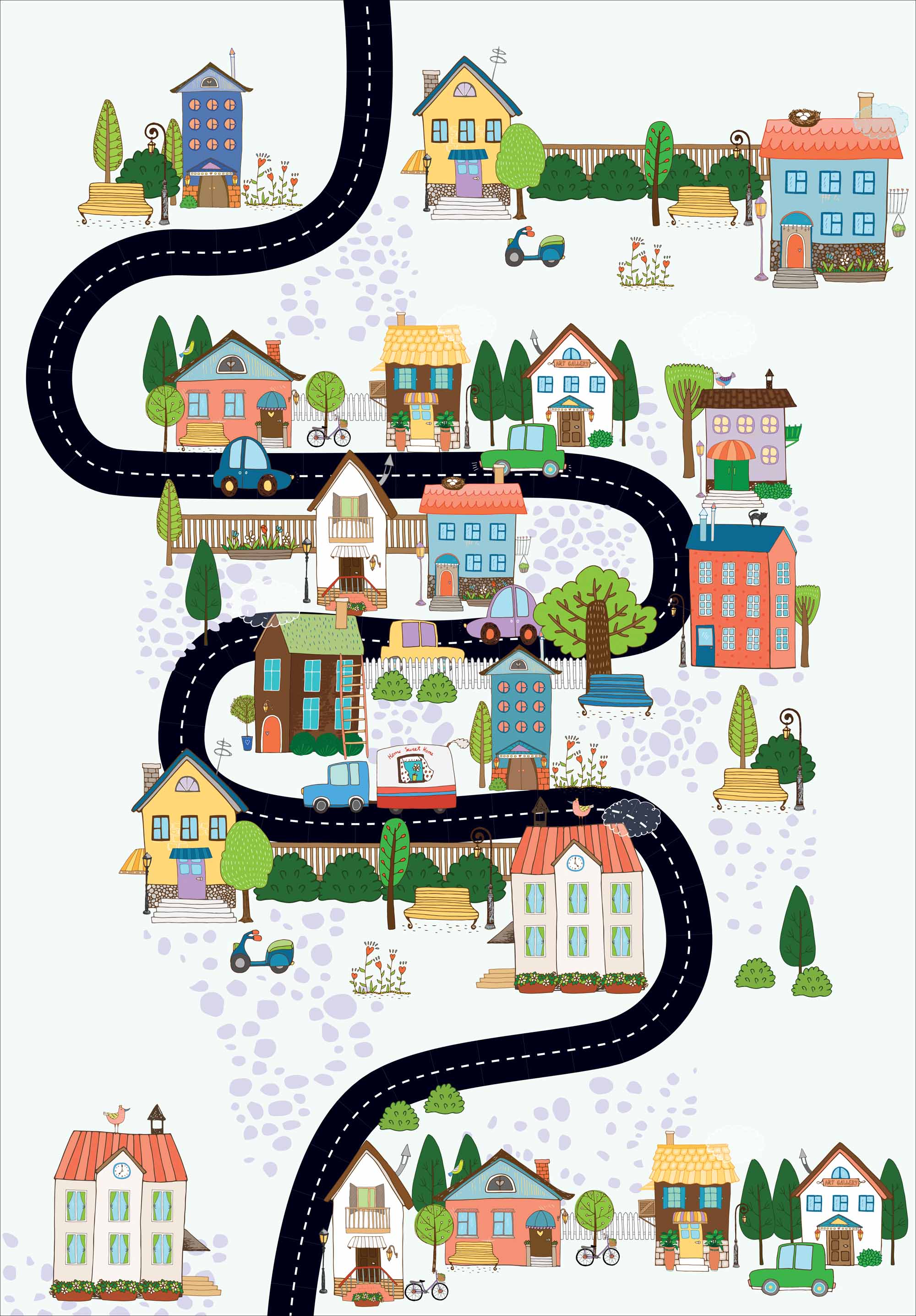 Tapis route enfant Nazar rugs